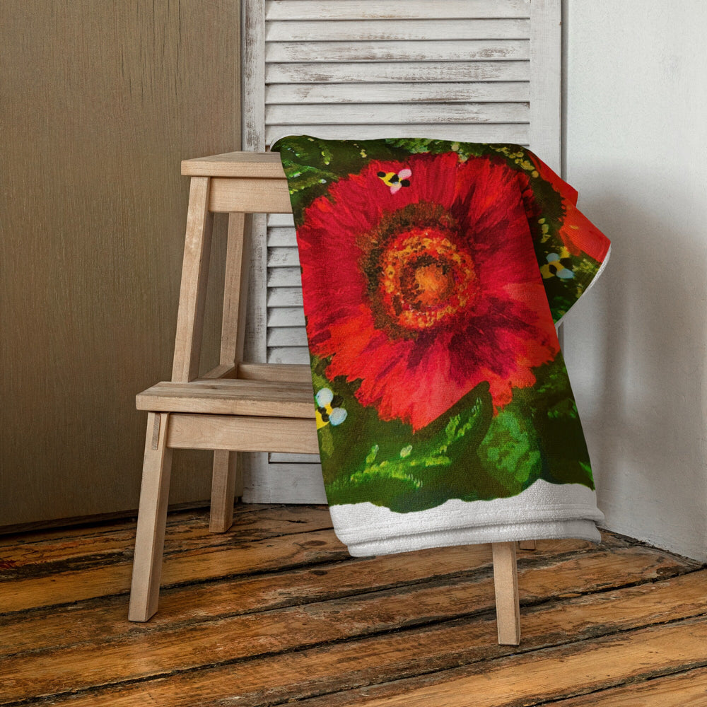 Garden flowers towel,floral towels,fall towels,housewares,decor,botanical towels,kids bath towels,guest towel,beach towels,gym towels