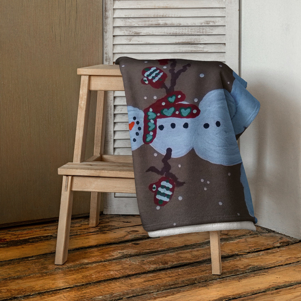 Snowmen towel,fall towels,housewares,holiday decor,decor,guest towels,holiday towels,winter towels,beach towels,kids bath towels