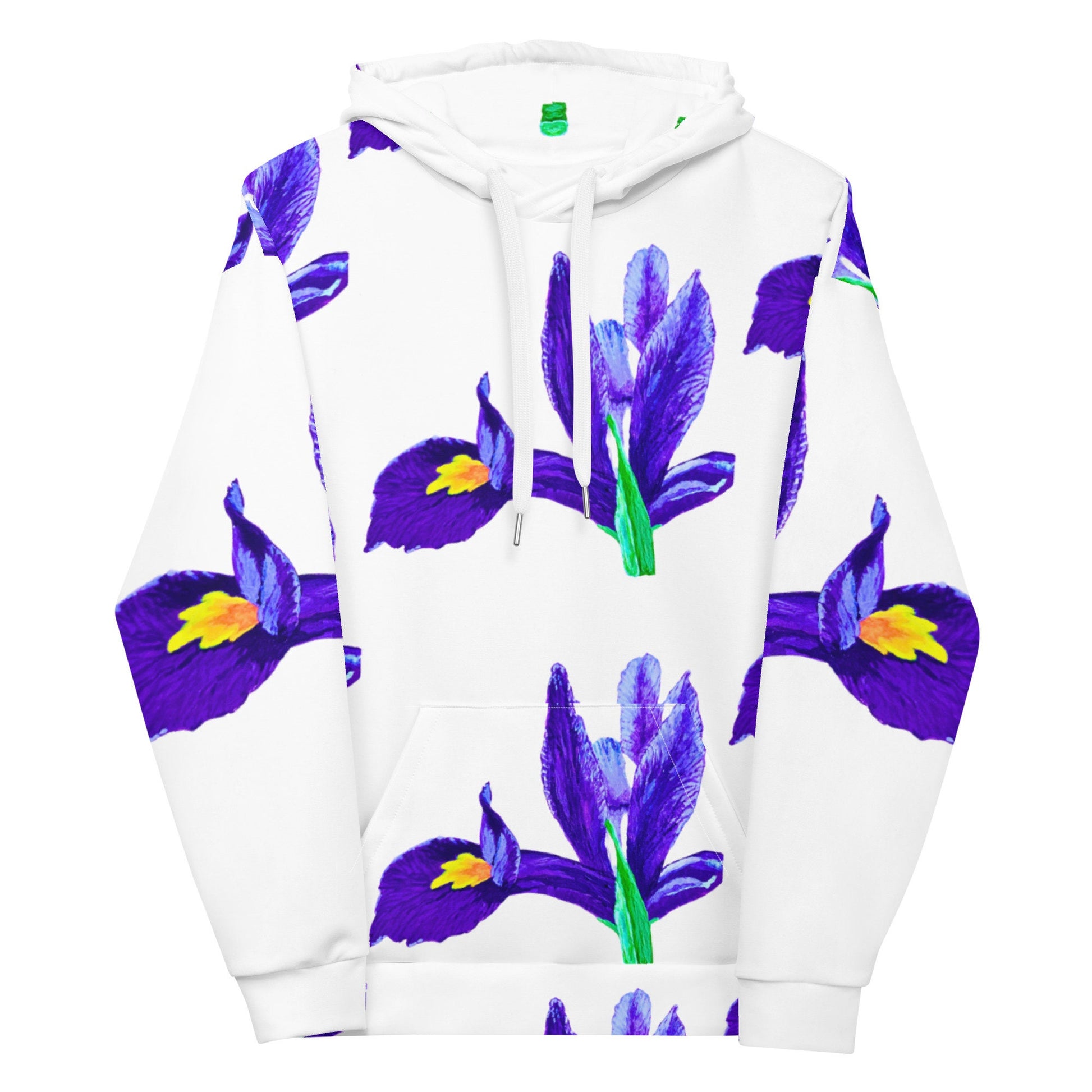 Iris Flower Unisex Hoodie,hoodie with pockets,pullover hoodie,street wear hoodie,floral hoodie,mama hoodie,aunt hoodie,fun hoodie