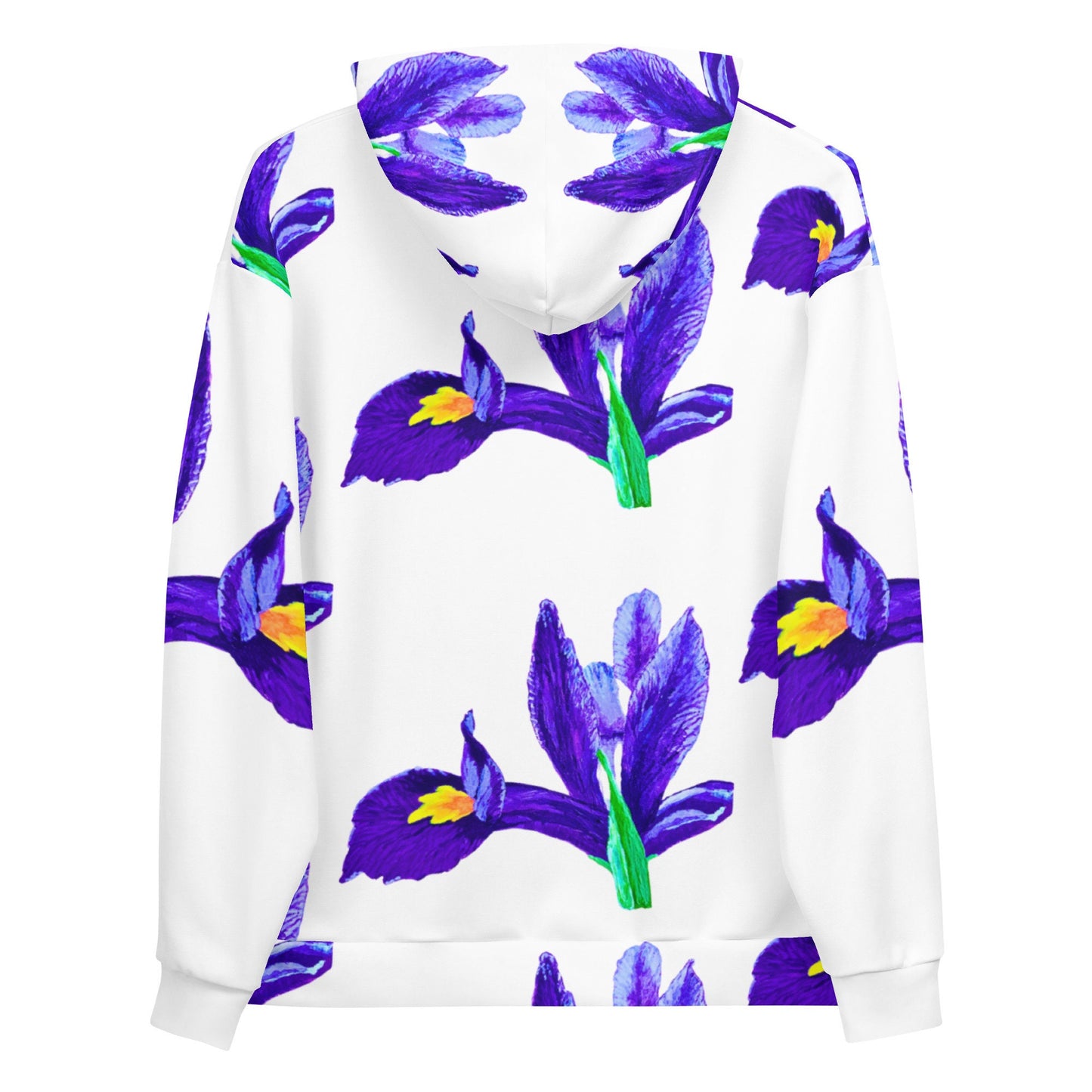 Iris Flower Unisex Hoodie,hoodie with pockets,pullover hoodie,street wear hoodie,floral hoodie,mama hoodie,aunt hoodie,fun hoodie