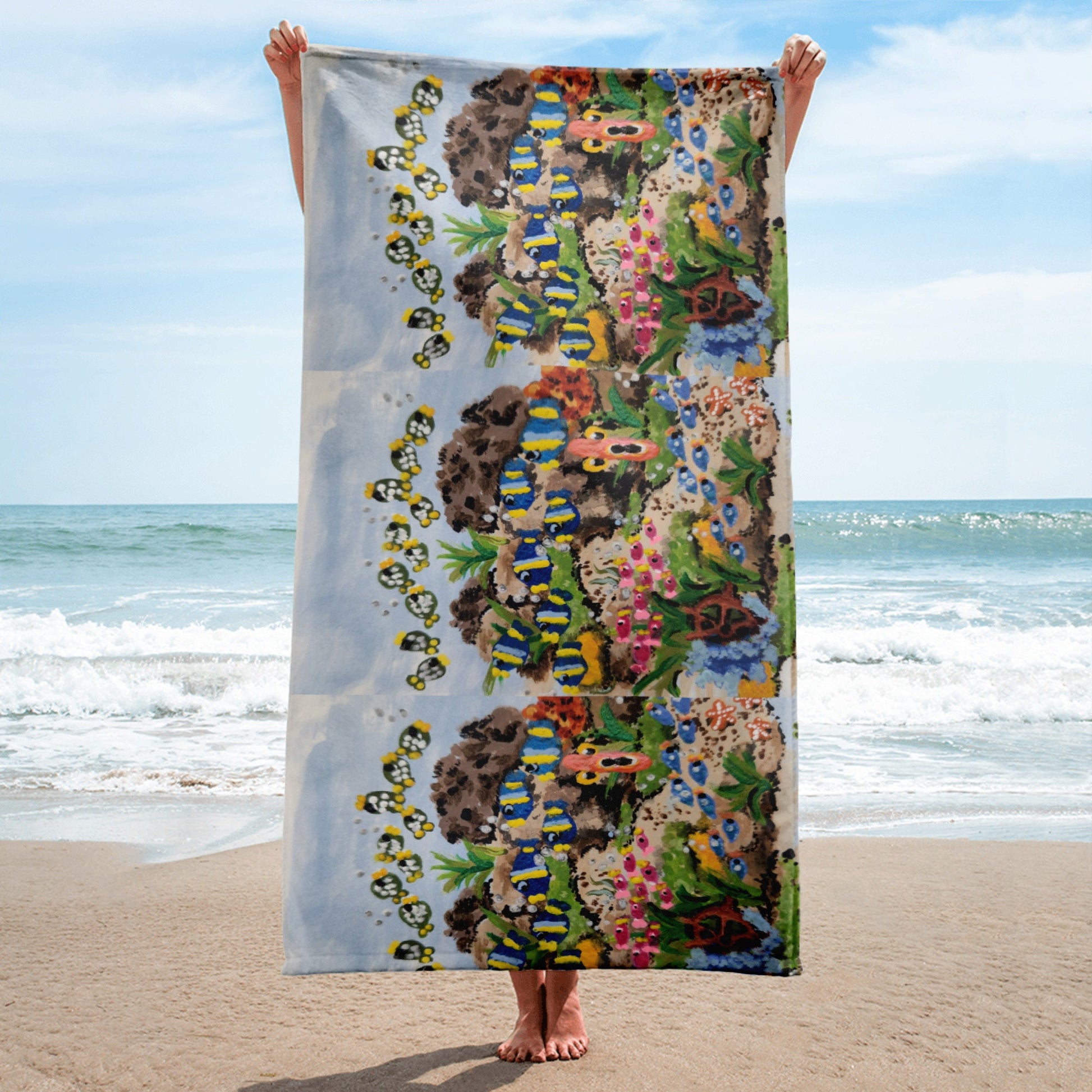 Ocean View Towel,fall towels,housewares,decor,guest towels,beach towels,kids bath towels,decorative towels,colorful towels