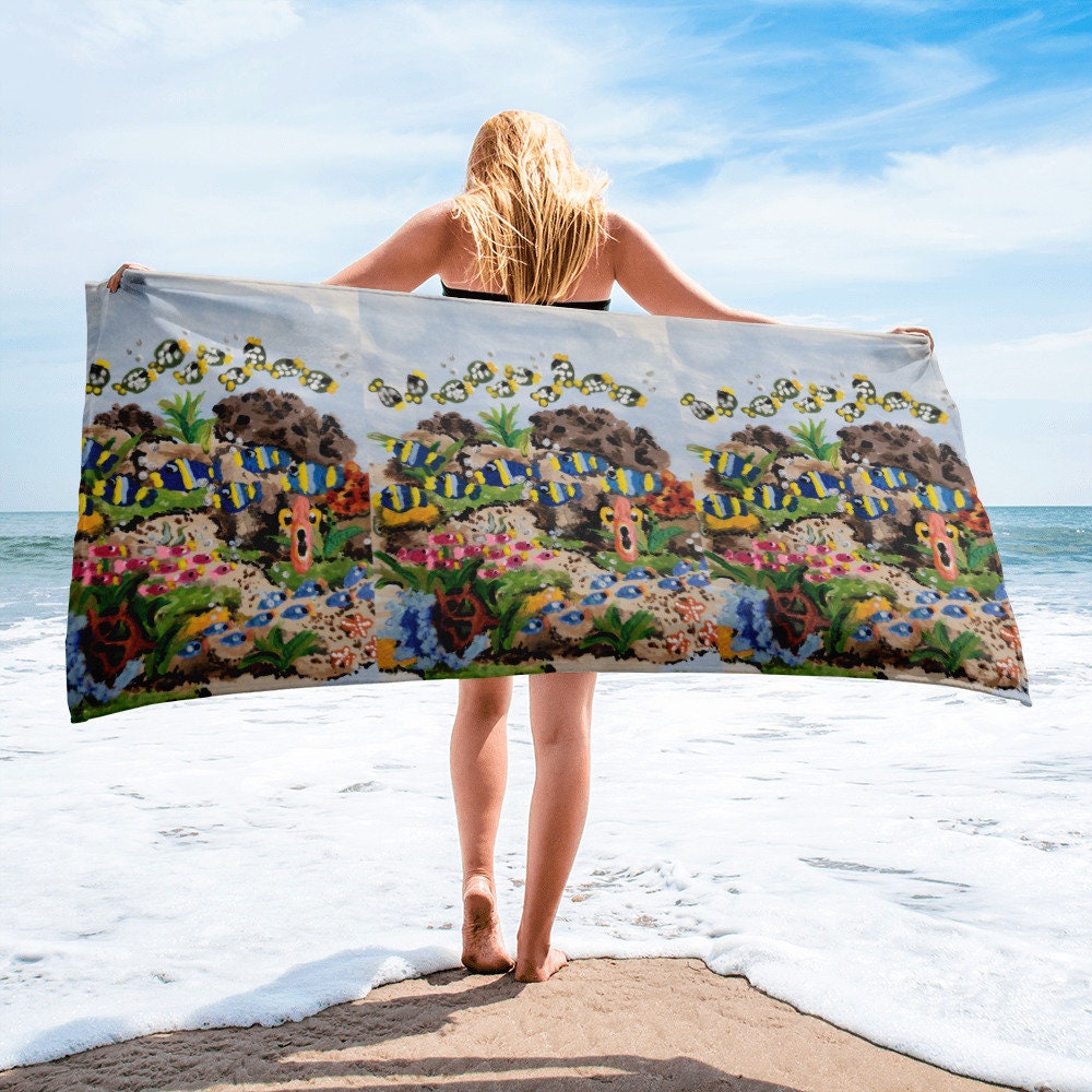 Ocean View Towel,fall towels,housewares,decor,guest towels,beach towels,kids bath towels,decorative towels,colorful towels
