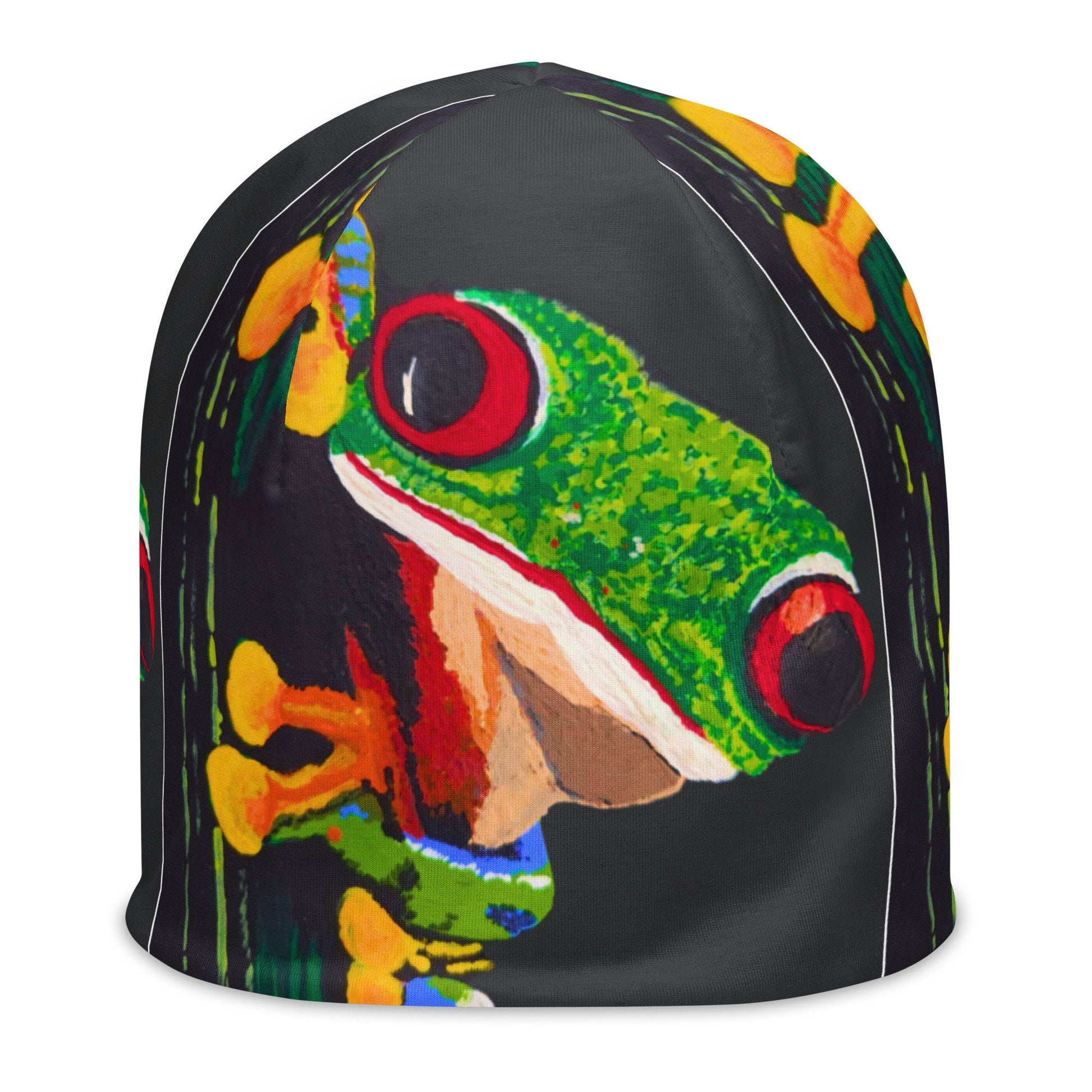 Green Frog Beanie,beanie hat,running hat,cancer hat,chemo beanie,ski hat,skull cap,slouch hat,soft beanie,unisex beanie,cute beanie