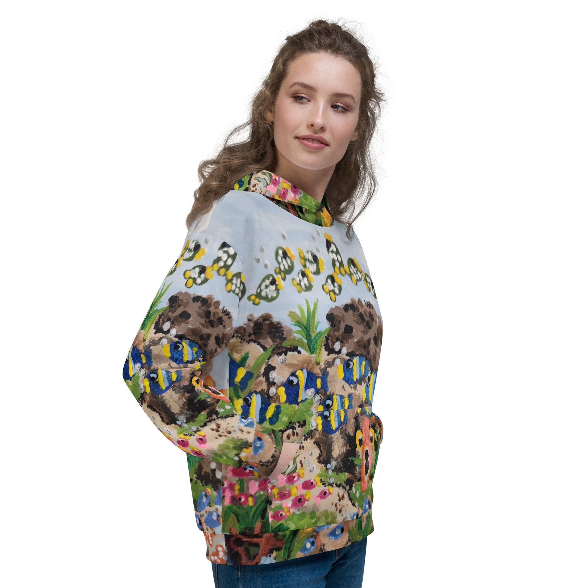 Ocean View Unisex Hoodie,trendy hoodie,pullover hoodie,fall hoodie,beach hoodie,ocean lovers gift,unique hoodie