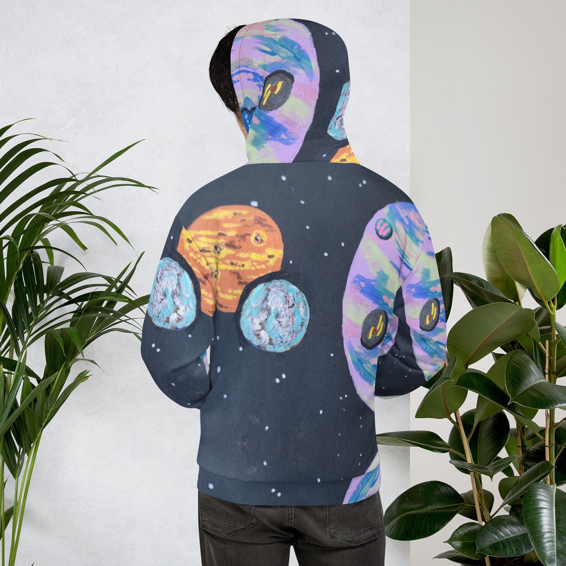Space Unisex Hoodie,trendy hoodie,fall hoodie,beach hoodie,pullover hoodie,astronaut hoodie,fun hoodie