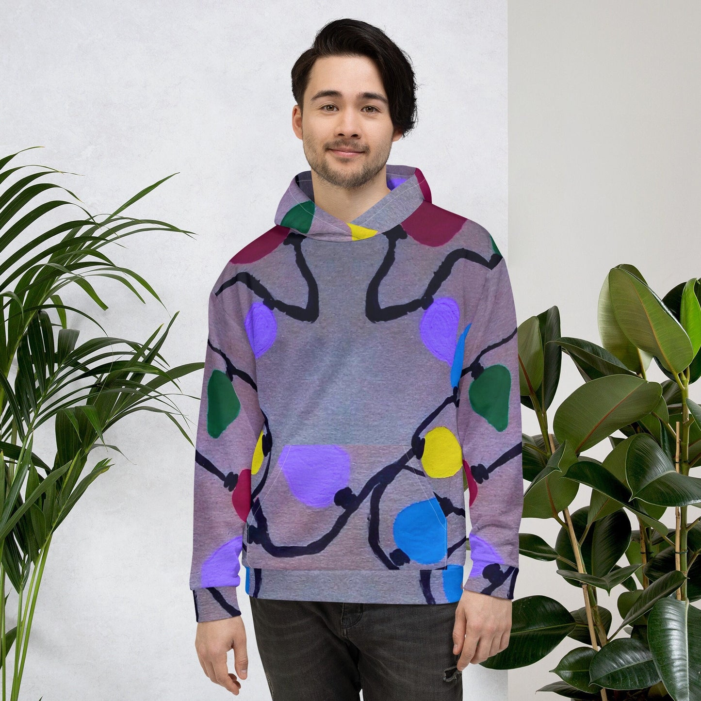 Christmas Lights Unisex Hoodie,festive hoodie,holiday hoodie,fall hoodie,inspirational hoodie,unisex hoodie