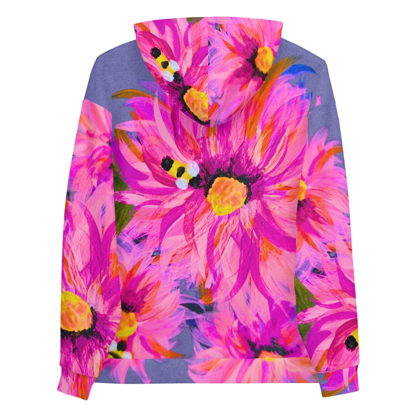 Fluffy Pink Floral Unisex Hoodie,pullover hoodie,trendy hoodie,fall hoodie,floral hoodie,nature lovers gift,flower lovers gift