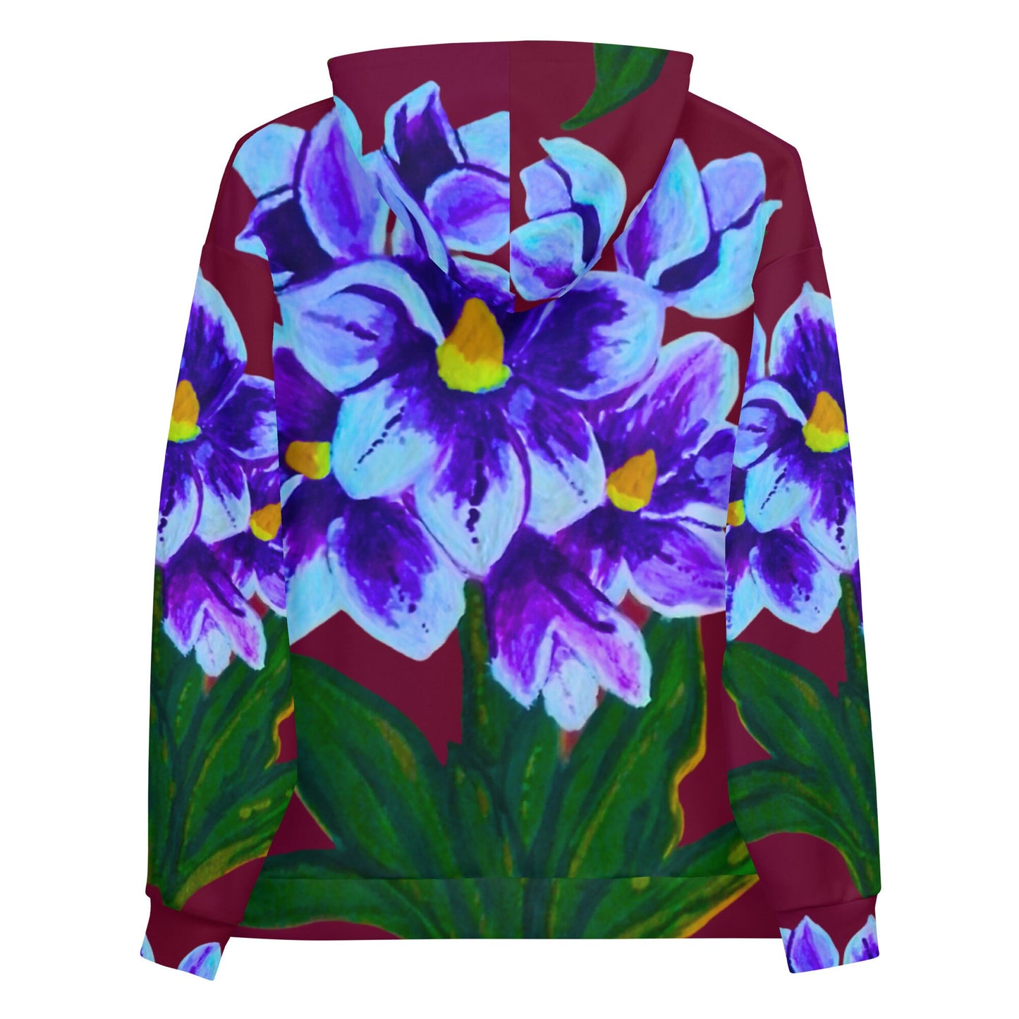 Blue Floral Unisex Hoodie,hoodie with pockets,pullover hoodie,fall hoodie,trending hoodie,comfy hoodie,colorful hoodie