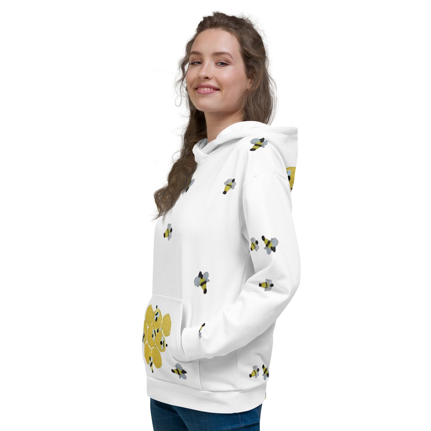 Bee Lovers Unisex Hoodie,hoodie with pockets,nature lovers gift,pullover hoodie,fall hoodie,beach hoodie,bee hoodie
