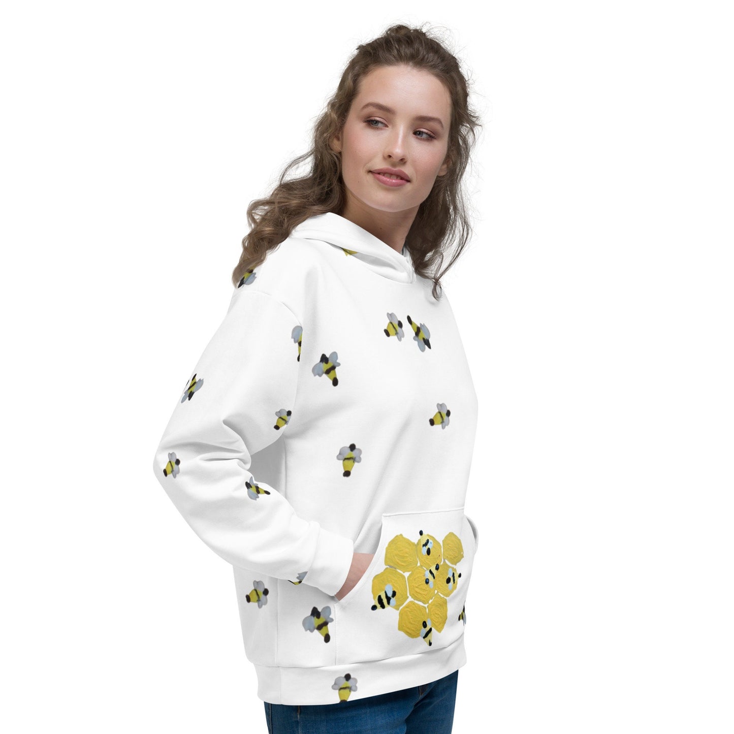 Bee Lovers Unisex Hoodie,hoodie with pockets,nature lovers gift,pullover hoodie,fall hoodie,beach hoodie,bee hoodie