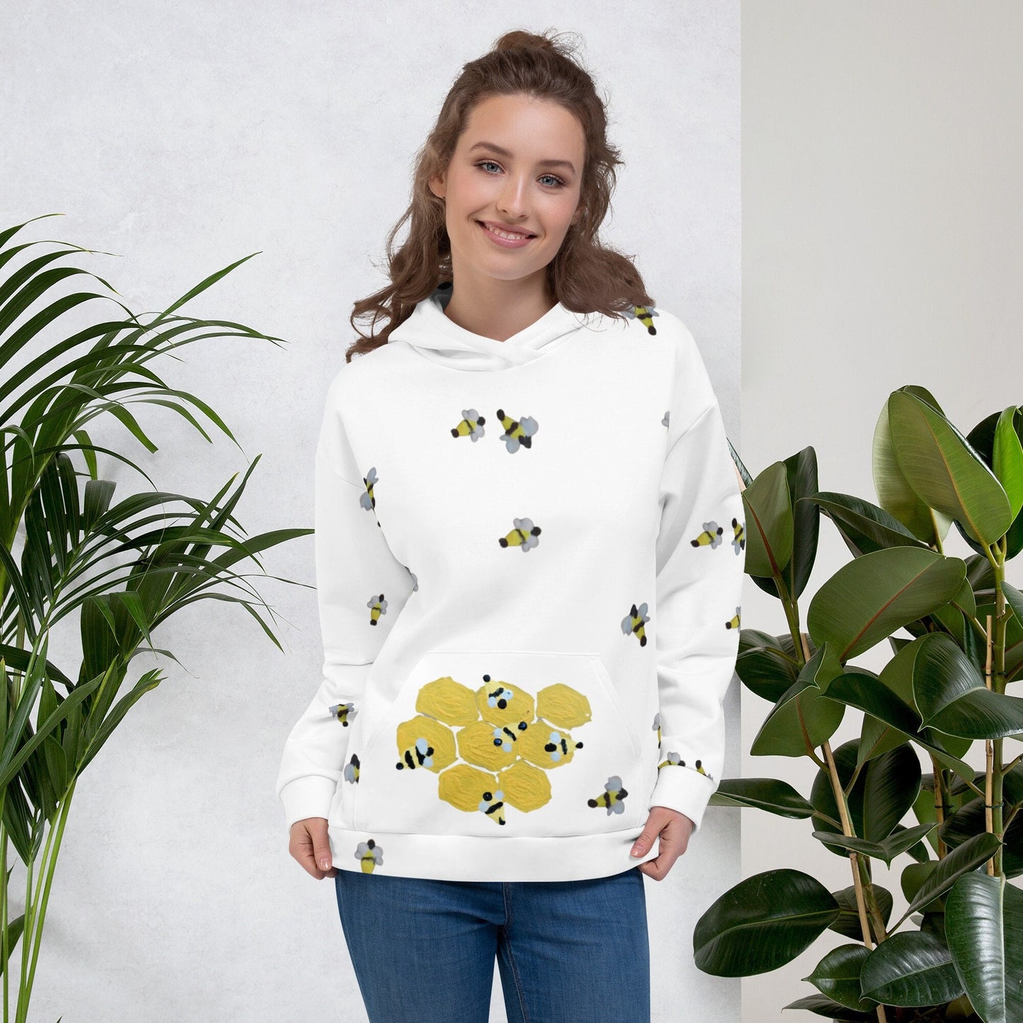 Bee Lovers Unisex Hoodie,hoodie with pockets,nature lovers gift,pullover hoodie,fall hoodie,beach hoodie,bee hoodie