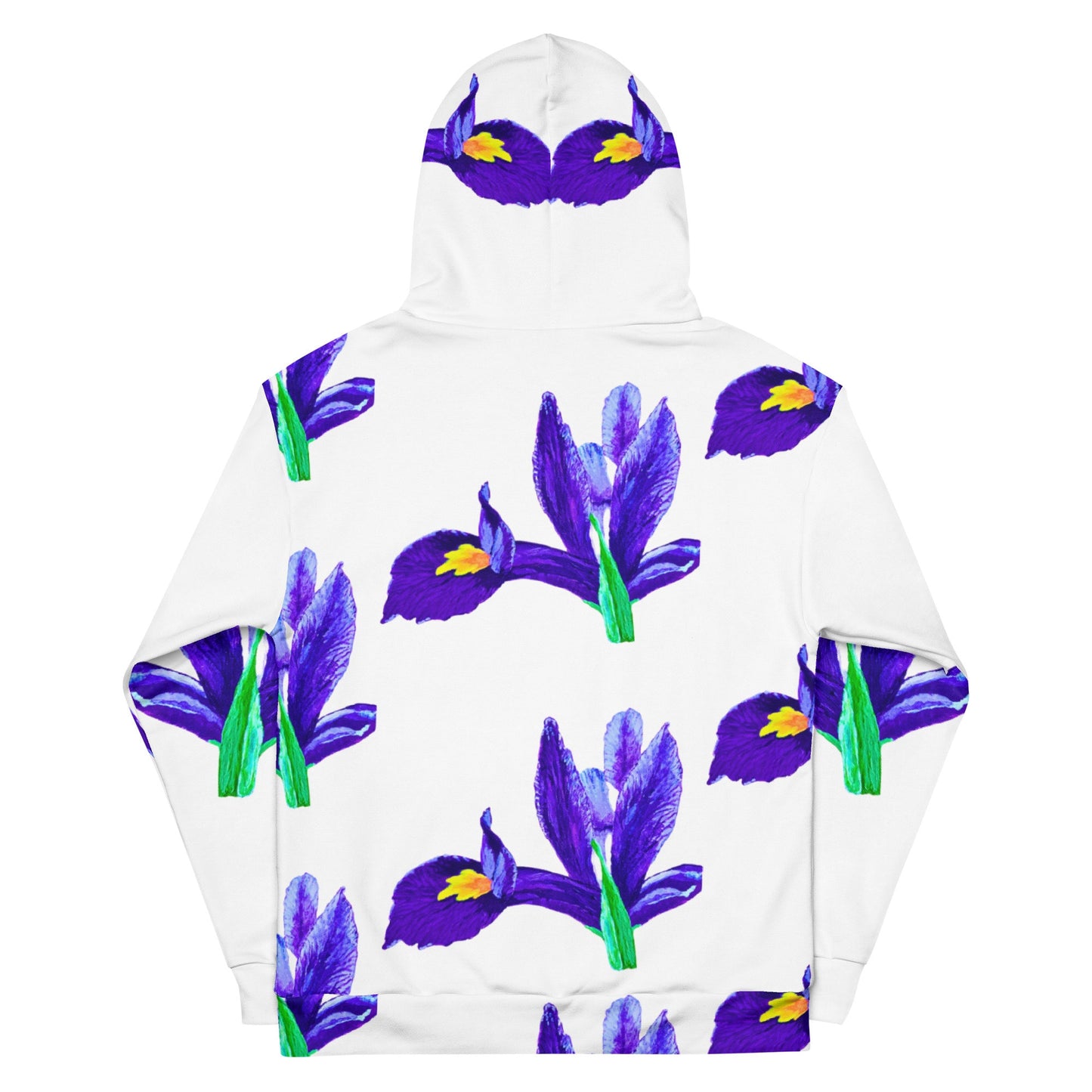 Iris Flower Unisex Hoodie,hoodie with pockets,pullover hoodie,street wear hoodie,floral hoodie,mama hoodie,aunt hoodie,fun hoodie