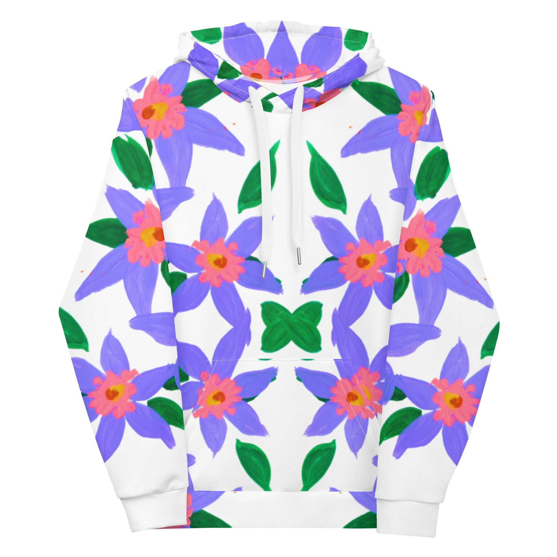 Purple Lilies Unisex Hoodie,floral hoodie,hoodie with pocket,nature hoodie,trending hoodie,pullover hoodie,comfy hoodie