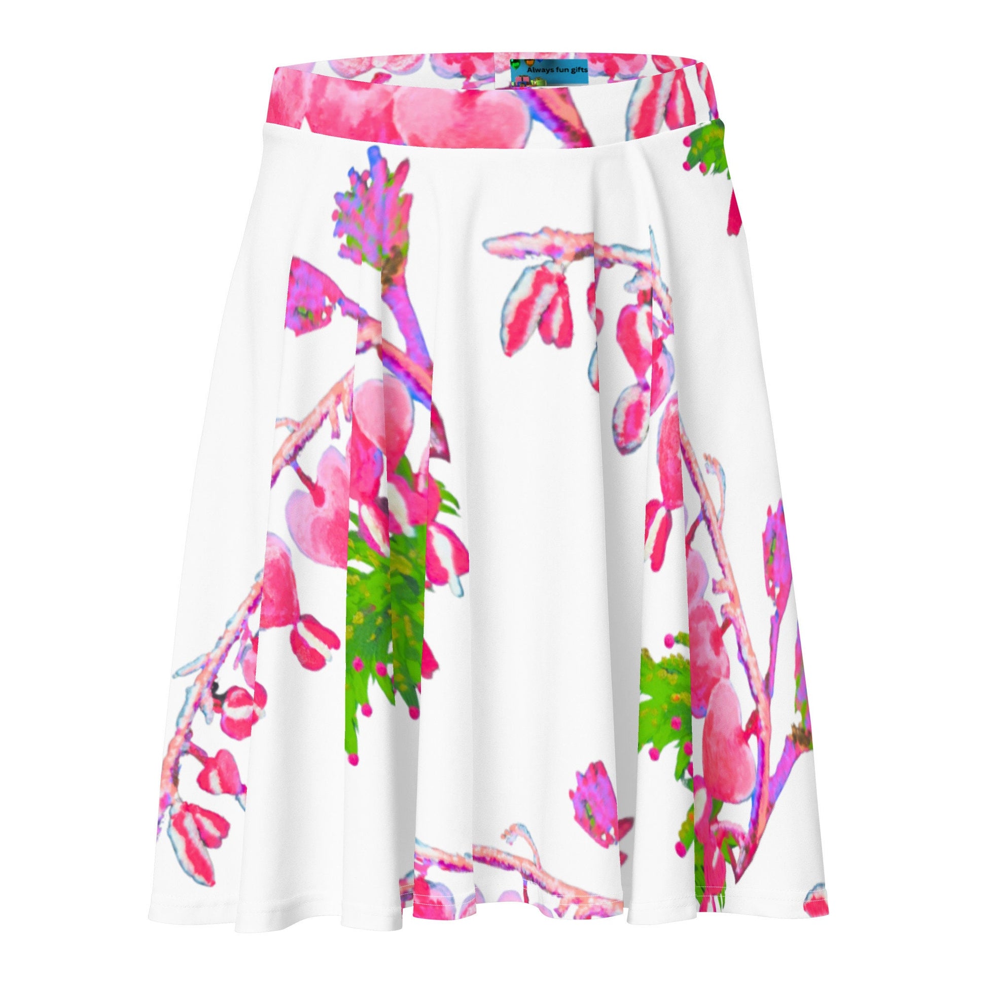 Floral Heart Skirt,ruffle skirt,gift for sisters,flowy skirt,plus size skirt,elastic waist skirt,flared skirt
