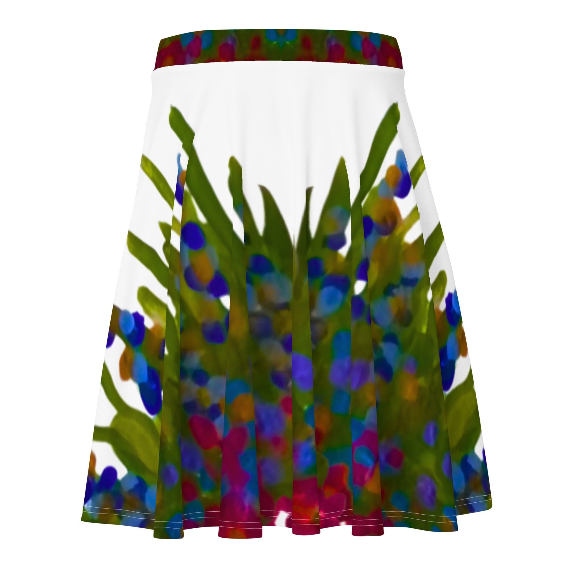 Wildflower Skirt,elastic waist skirt,floral skirt,colorful skirt,plus size,pleated skirt,office skirt