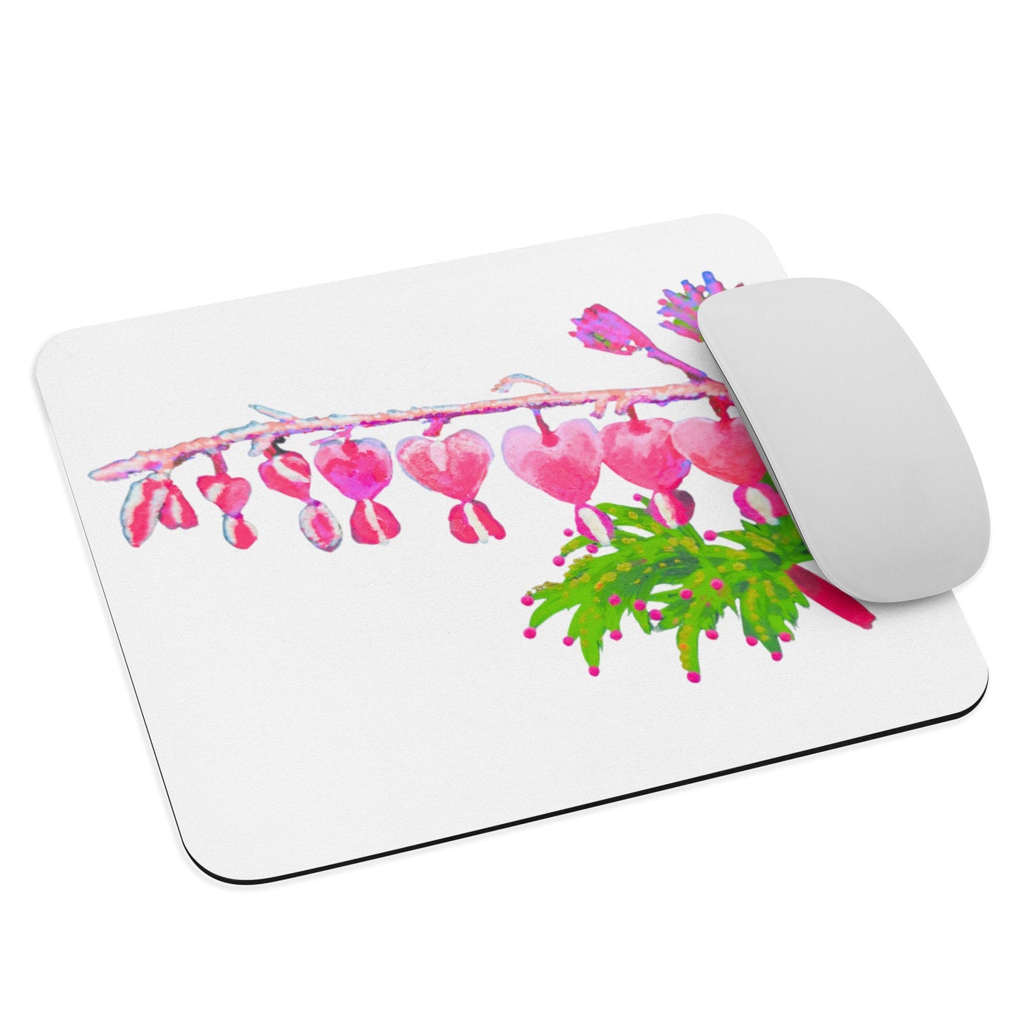 Heart Vine Floral Mousepad,girly mousepad,unique mousepad,gifts for nerds,work from home,desk accessories