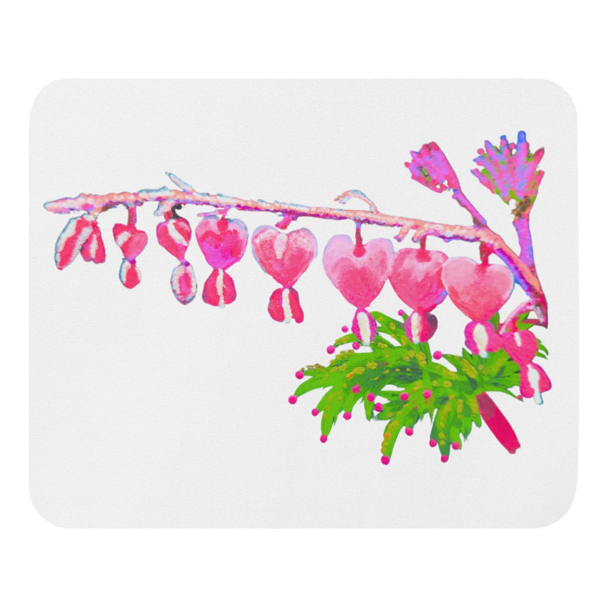 Heart Vine Floral Mousepad,girly mousepad,unique mousepad,gifts for nerds,work from home,desk accessories