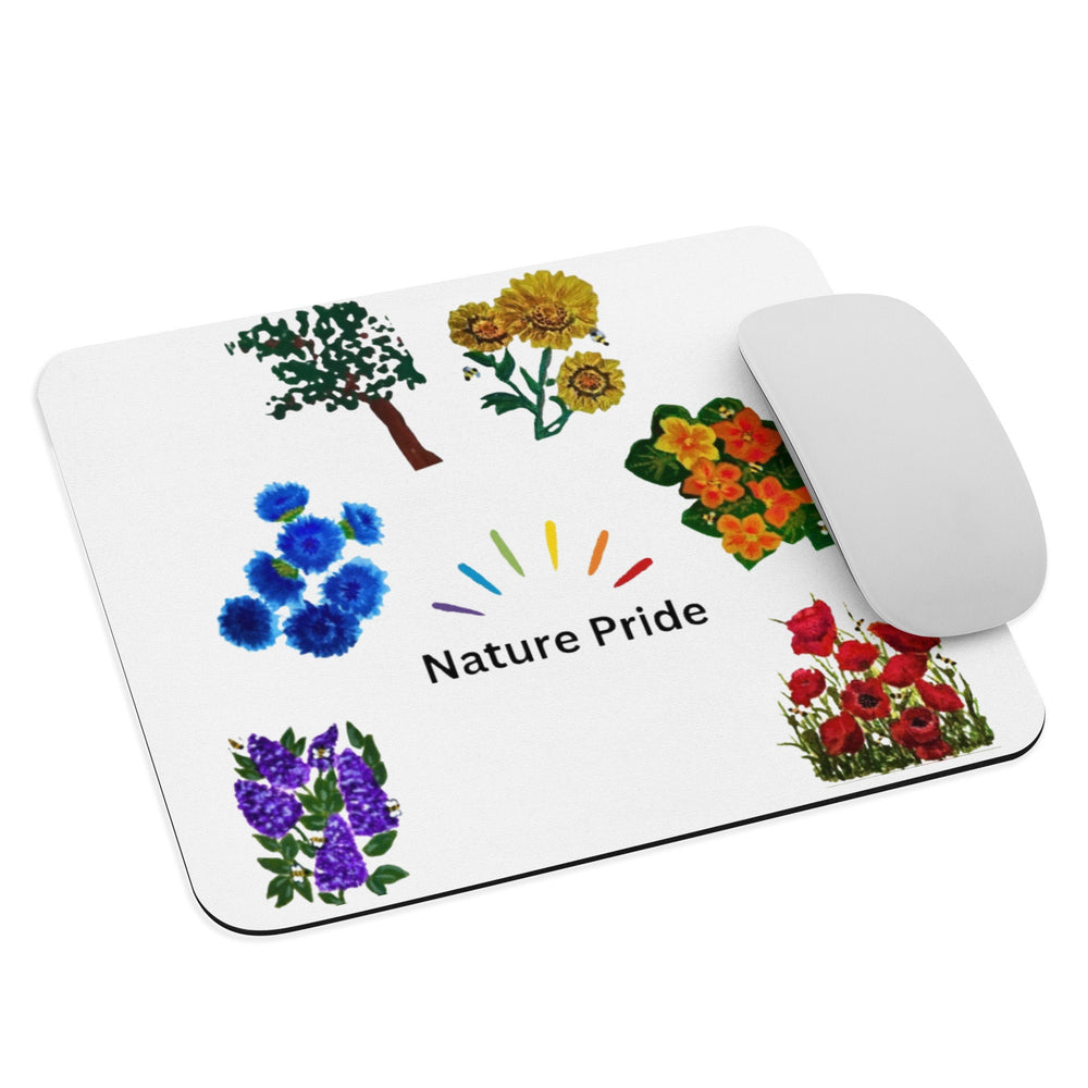 Nature Pride Mousepad,LGBTQ gift,gifts for nerds,work from home,gift under 20,aesthetic mousepad,floral mousepad,colorful mousepad