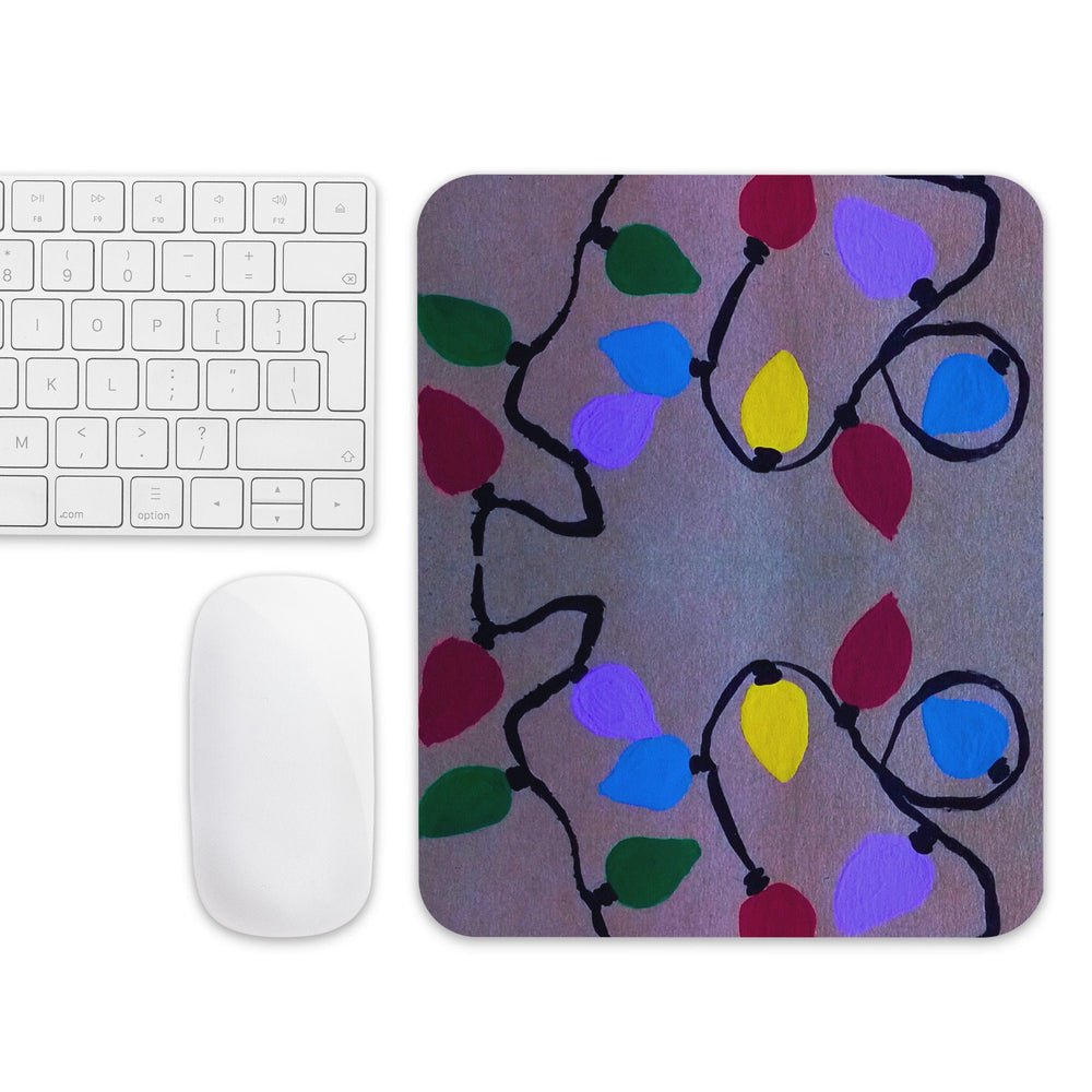 Holiday Lights Mousepad,aesthetic mousepad,gifts for nerds,christmas mousepad,colorful mousepad,girly mousepad,desk decor