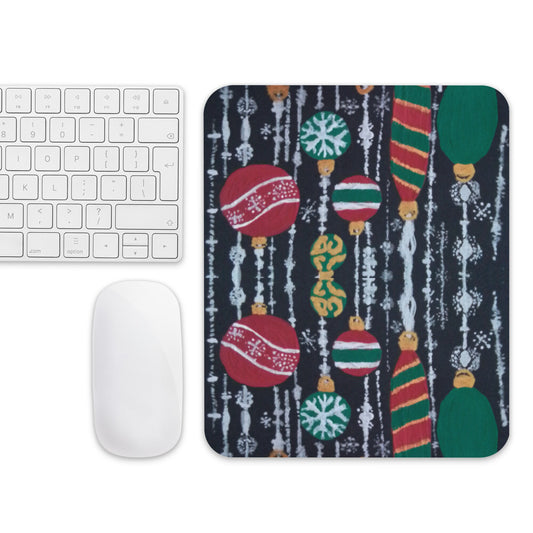 Holiday Ornaments Mousepad,aesthetic mousepad,work from home,unique mousepad,gifts for nerds,christmas mousepad,colorful mousepad