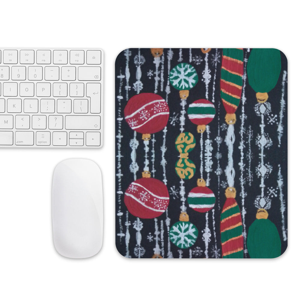 Holiday Ornaments Mousepad,aesthetic mousepad,work from home,unique mousepad,gifts for nerds,christmas mousepad,colorful mousepad