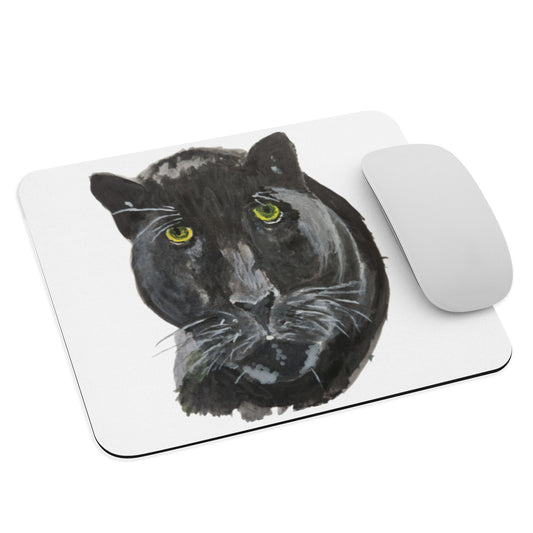 Black Cat Mousepad, panther lover gift,cute mousepad,gifts for nerds,work from home,aesthetic mousepad,desk decor