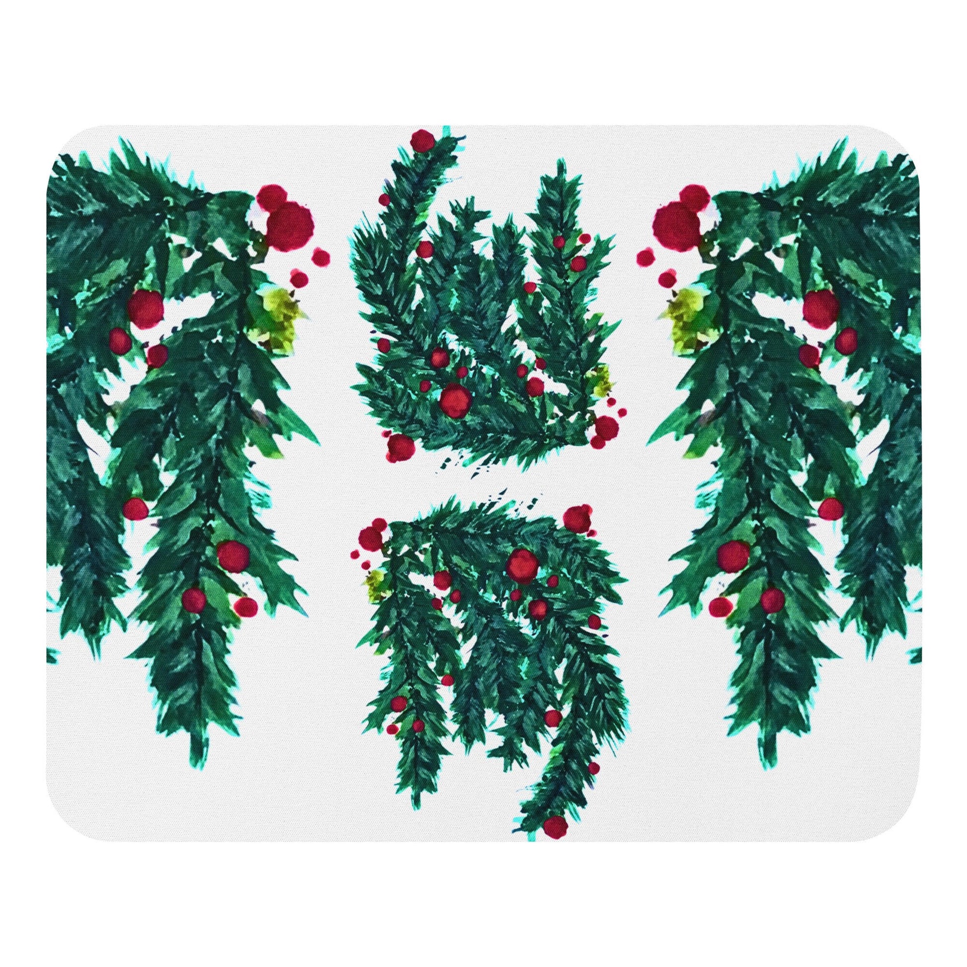 Tree Holly Holiday Mousepad,christmas mousepad,aesthetic mousepad,plant mousepad,gifts for nerds,botanical mousepad