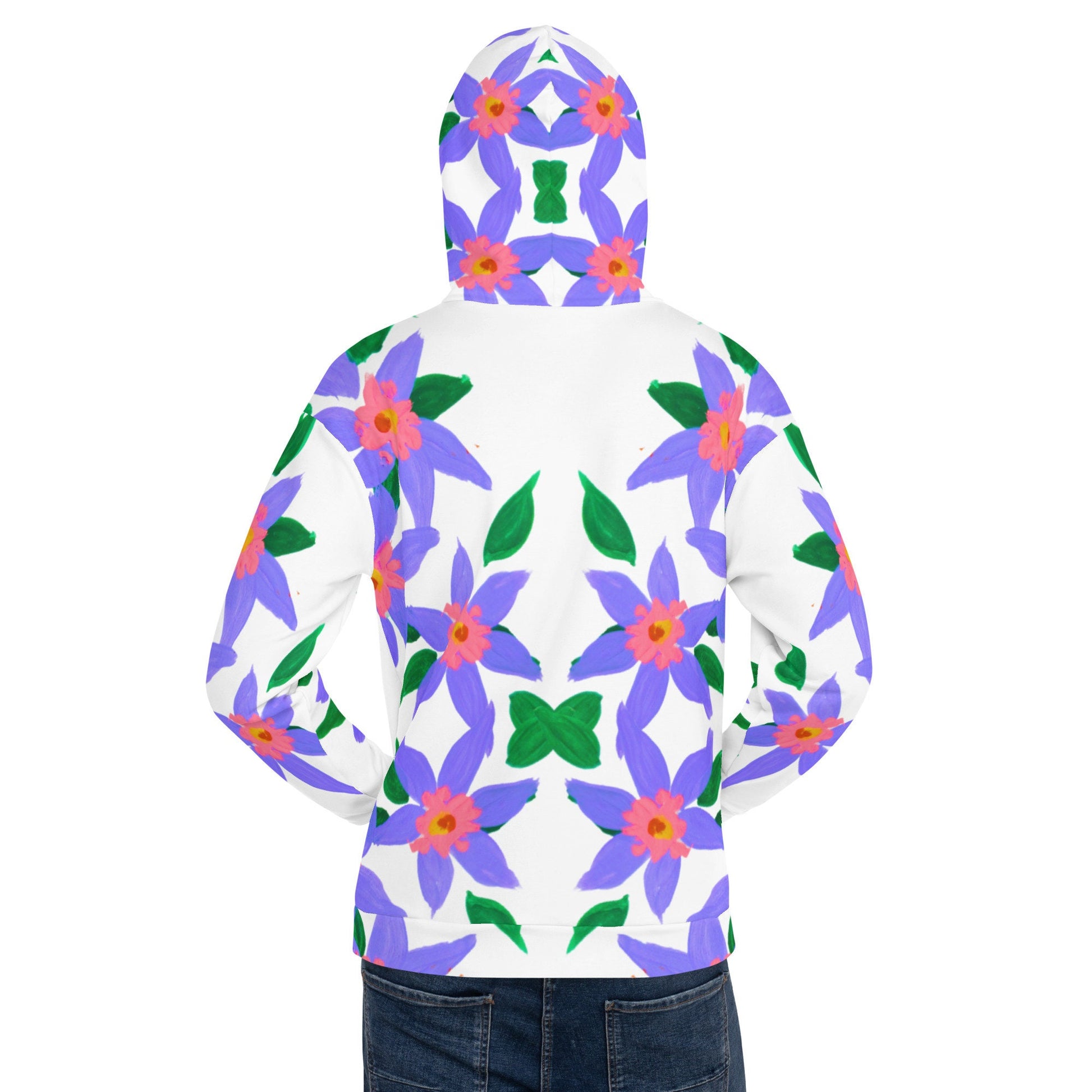 Purple Lilies Unisex Hoodie,floral hoodie,hoodie with pocket,nature hoodie,trending hoodie,pullover hoodie,comfy hoodie