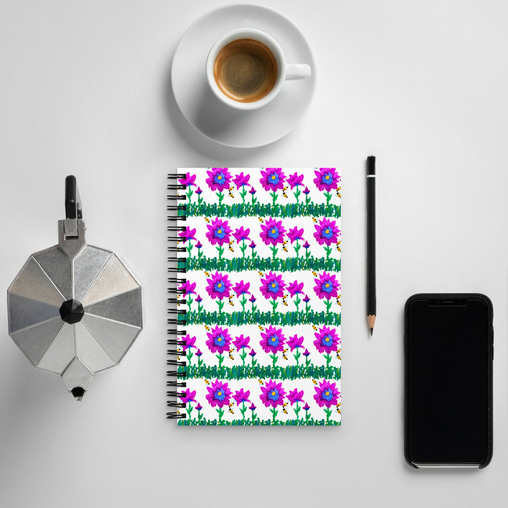 Floral Spiral Notebook,lined notebook,gardening journal,nature journal,writing journal,daily journal,minimalist journal