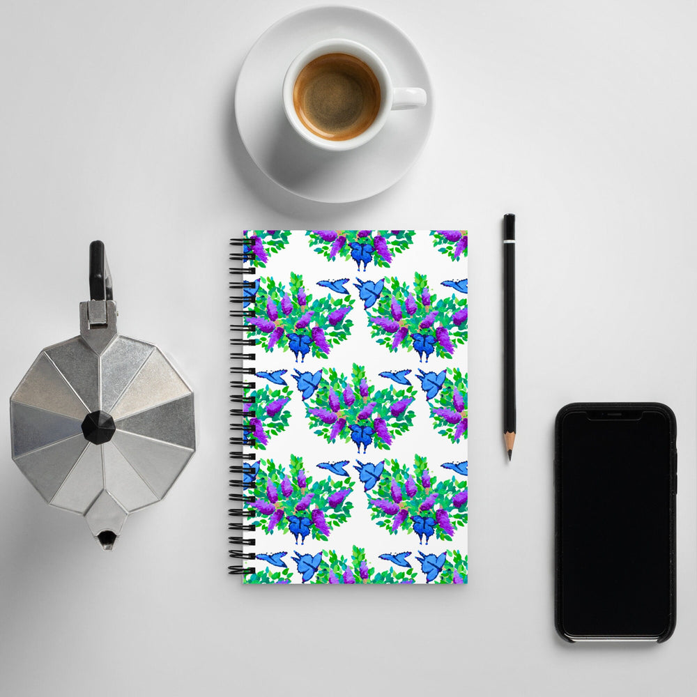 Blue Butterfly Spiral Notebook,lined notebook,gardening journal,nature journal,dream journal,composition notebook