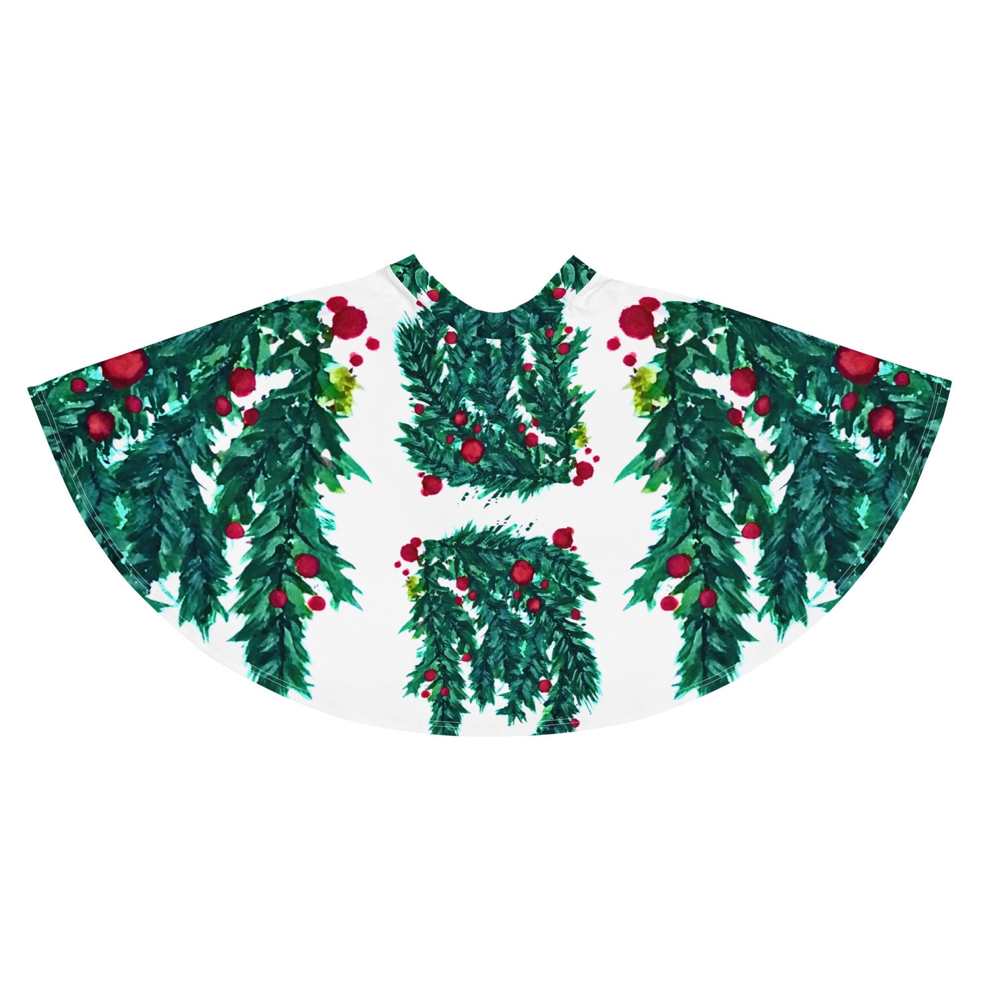 Holiday Skirt,christmas skirt,ruffle skirt,winter skirt,pleated skirt,plus size,elastic waist,flared skirt,flowy skirt