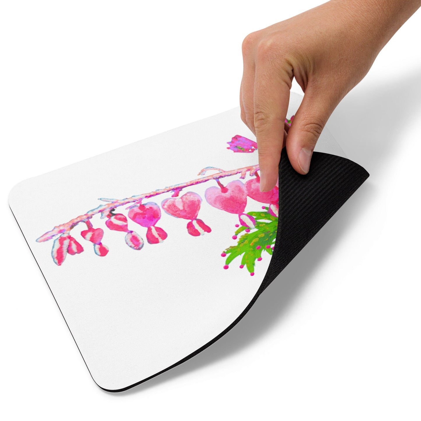 Heart Vine Floral Mousepad,girly mousepad,unique mousepad,gifts for nerds,work from home,desk accessories
