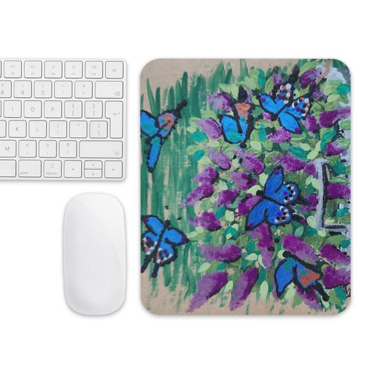 Butterfly Garden Floral Mousepad,butterfly lovers gift,gift under 20,gifts for nerds,nature lovers gift,desk accessories,work from home