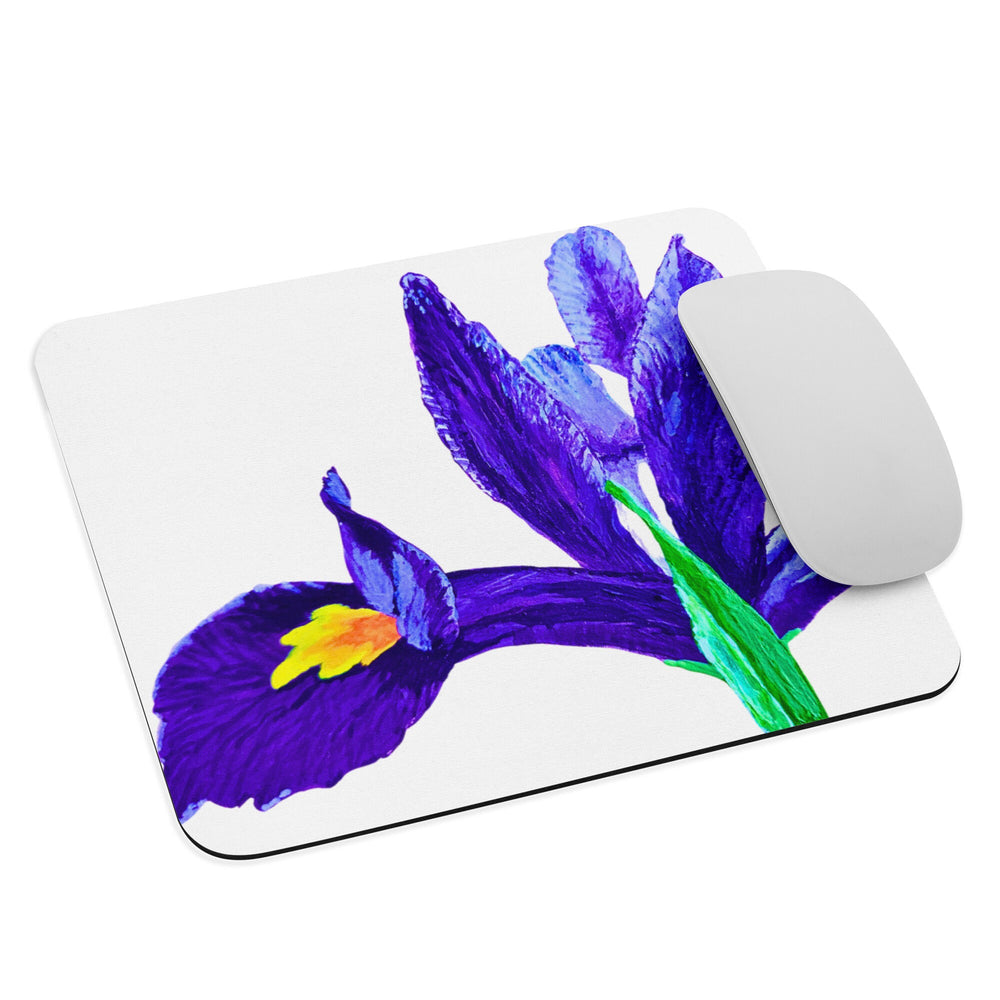 Iris Floral Mousepad,aesthetic mousepad,wildflower mousepad,desk accessories,work from home,botanical mousepad