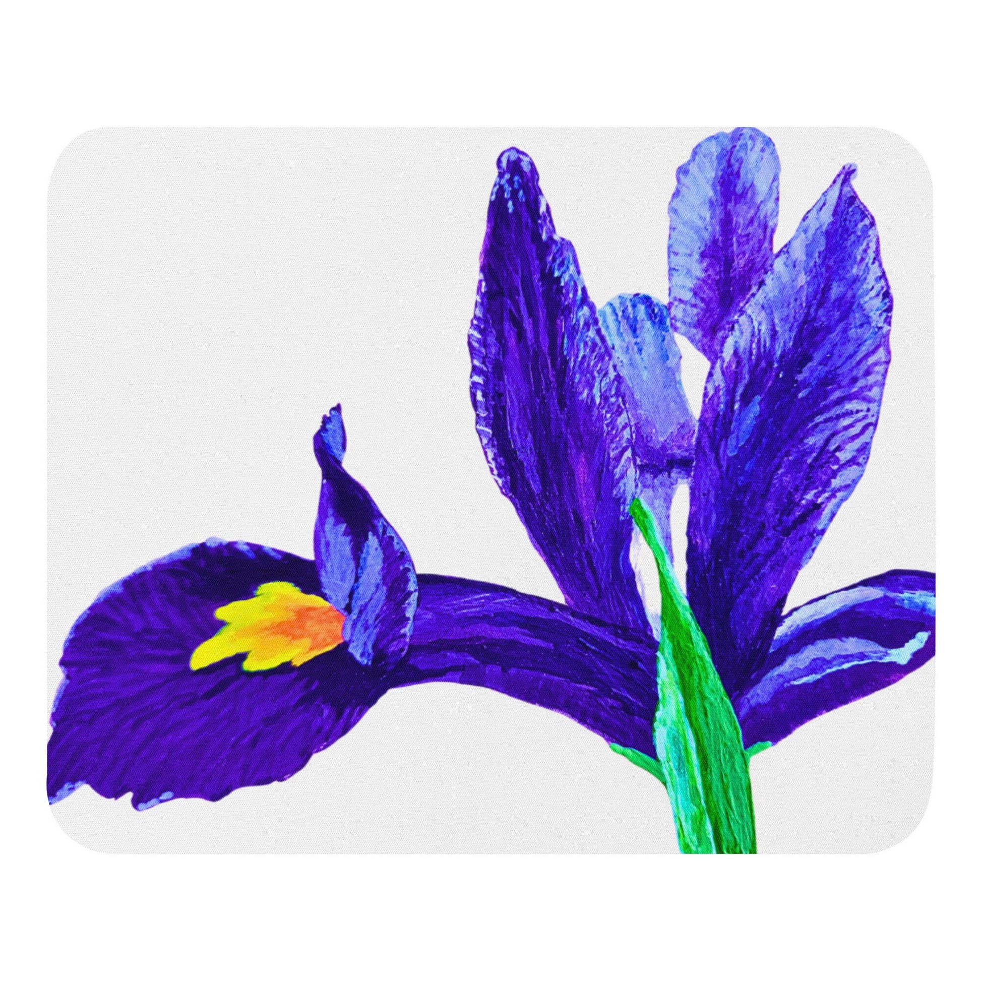 Iris Floral Mousepad,aesthetic mousepad,wildflower mousepad,desk accessories,work from home,botanical mousepad