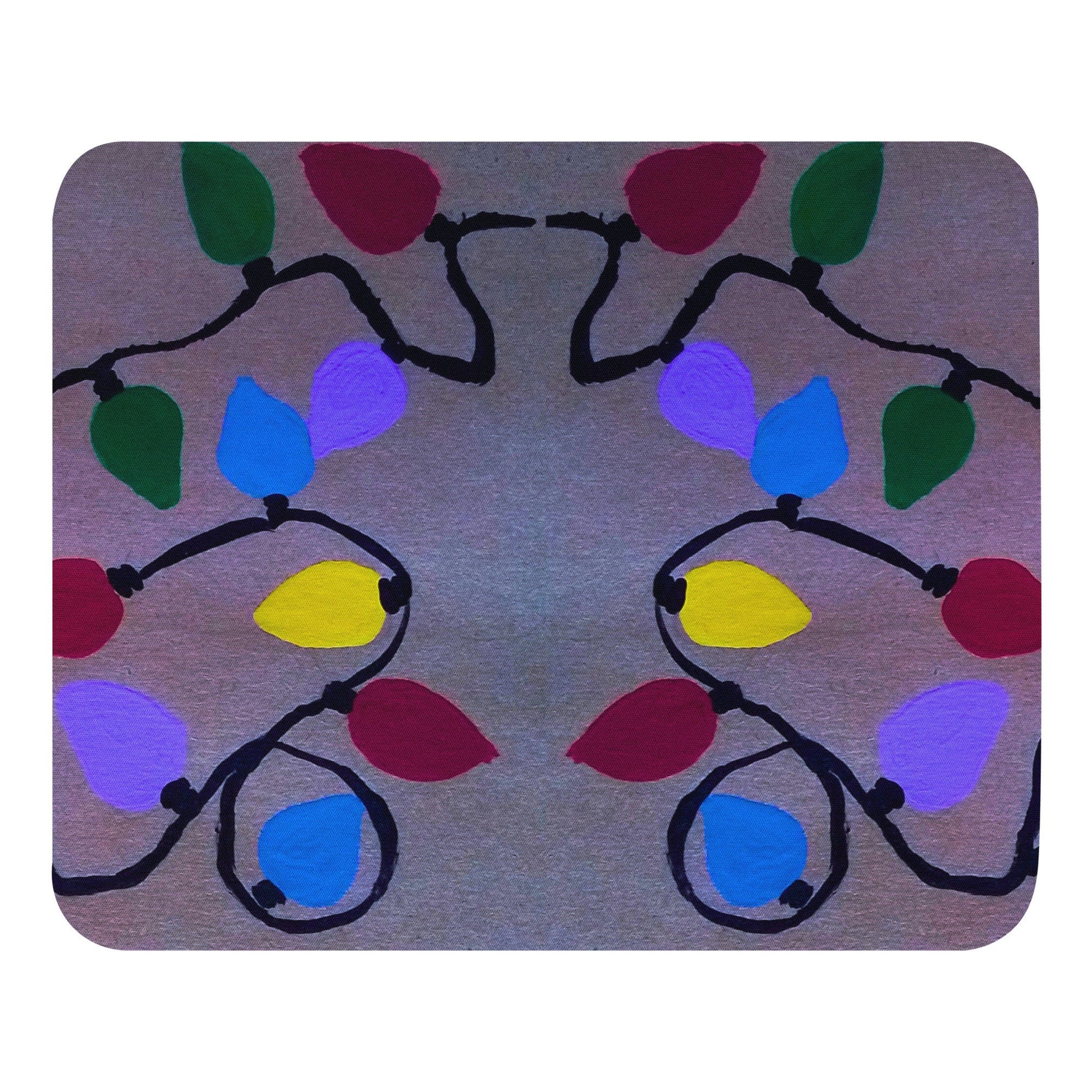 Holiday Lights Mousepad,aesthetic mousepad,gifts for nerds,christmas mousepad,colorful mousepad,girly mousepad,desk decor