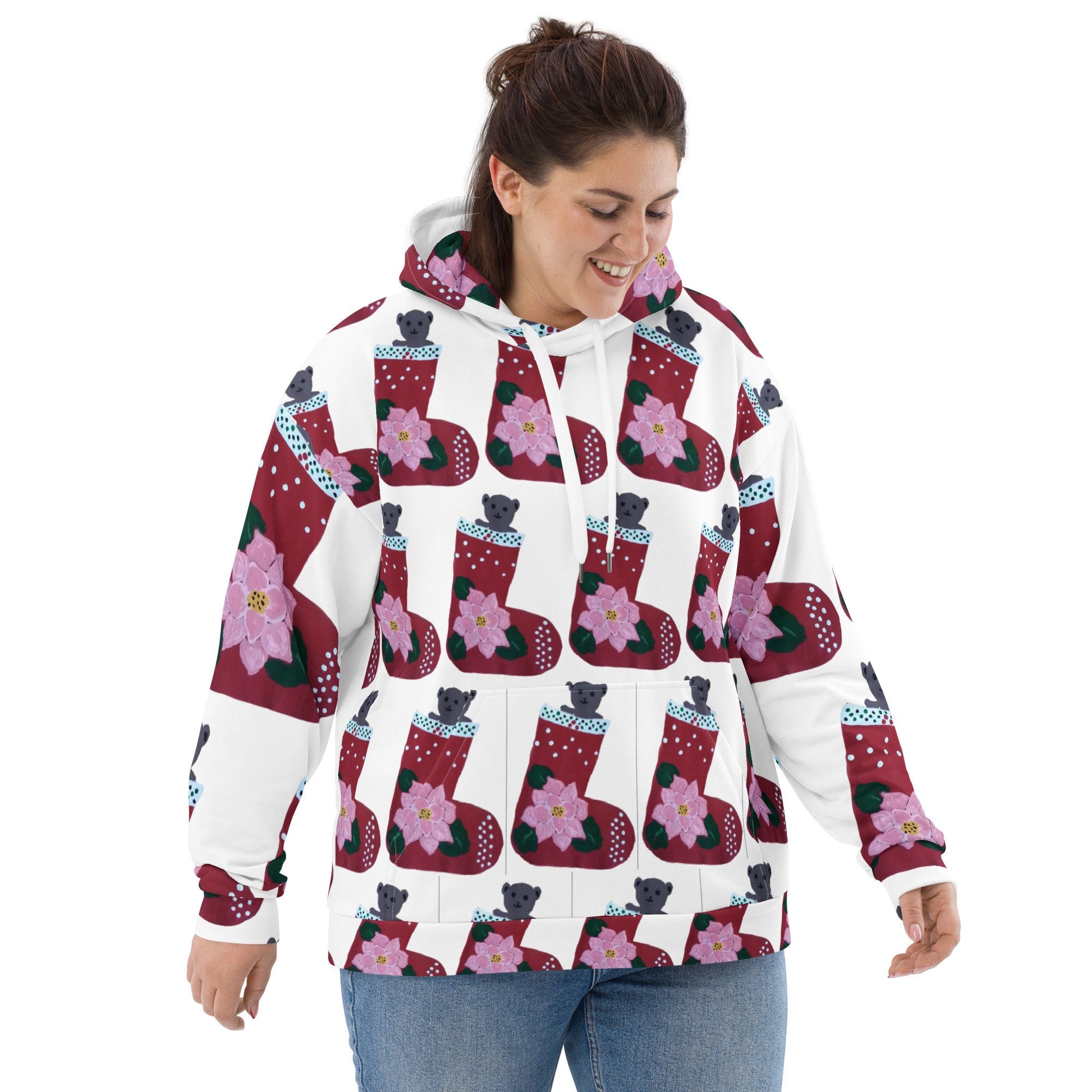 Christmas Stocking Unisex Hoodie,pullover hoodie,hoodie with pocket,holiday hoodie,seasonal hoodie,trending hoodie