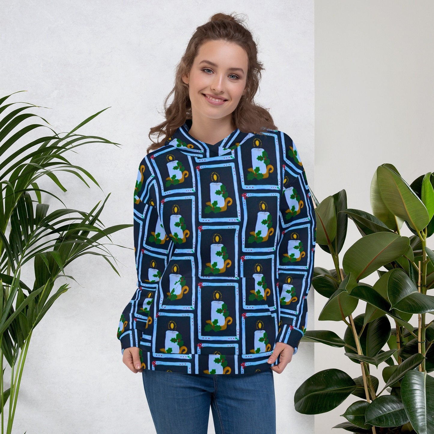 Holiday Candle Unisex Hoodie,trending hoodie,hoodie with pocket,pullover hoodie,christian hoodie,positive hoodie,holiday hoodie