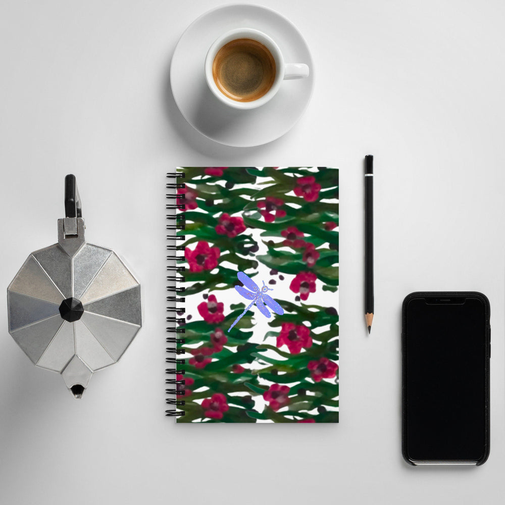 Dragonfly Spiral Notebook,lined notebook,dream journal,gardening journal,spiritual journal therapy journal