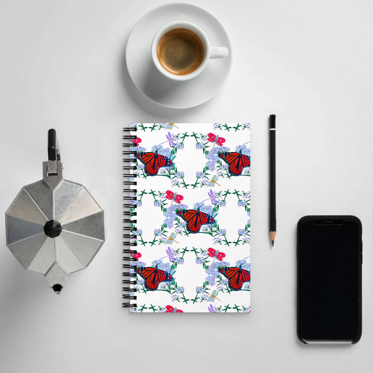 Monarch Butterfly Spiral Notebook,lined notebook,therapy journal,luxury journal,unique journal,dream journal,minimalist journal
