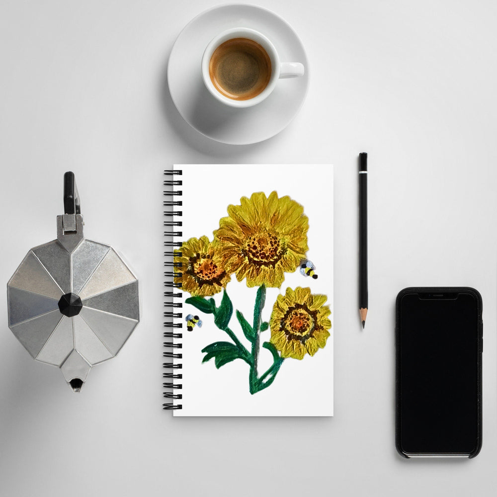 Sunflower Spiral Notebook,floral journal,manifesting journal,nature journal,daily journal,meditation journal,composition notebook