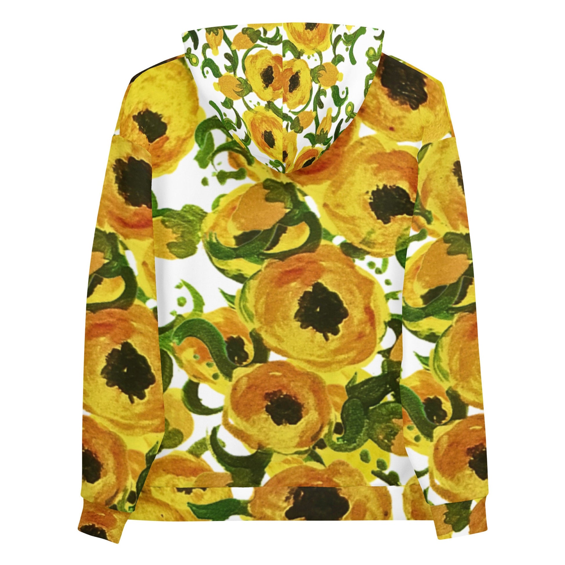 Yellow Love Unisex Hoodie,hoodie with pocket,floral hoodie,pullover hoodie,trendy hoodie,comfy hoodie,college hoodie