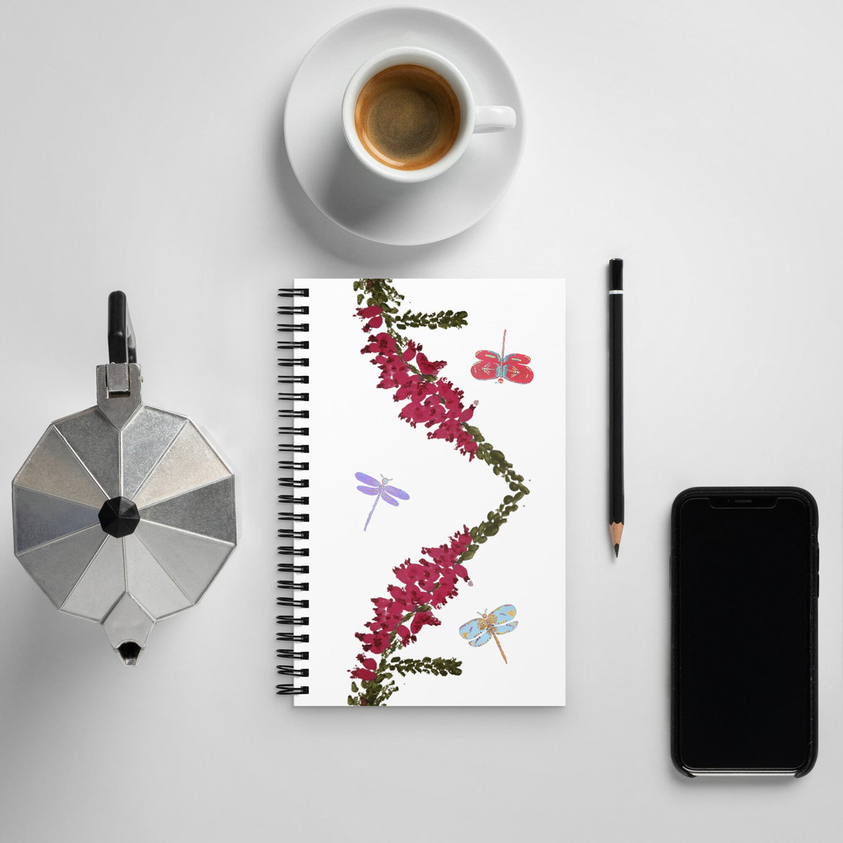 Heather Spiral Notebook,spiritual journal,nature journal,therapy journal,anxiety journal,witch notebook