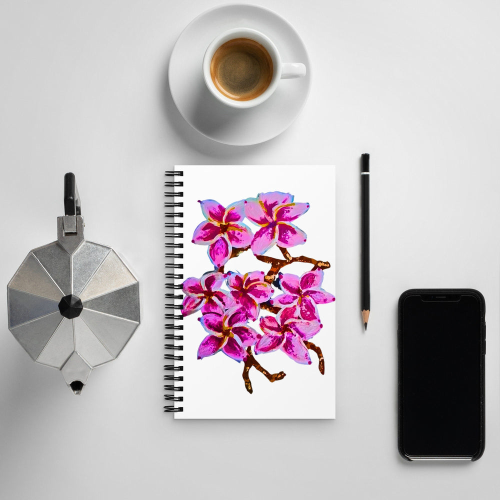 Cherry Blossom Spiral Notebook,dot journal,fall junk journal,wedding journal,fitness journal,art journal,composition notebook