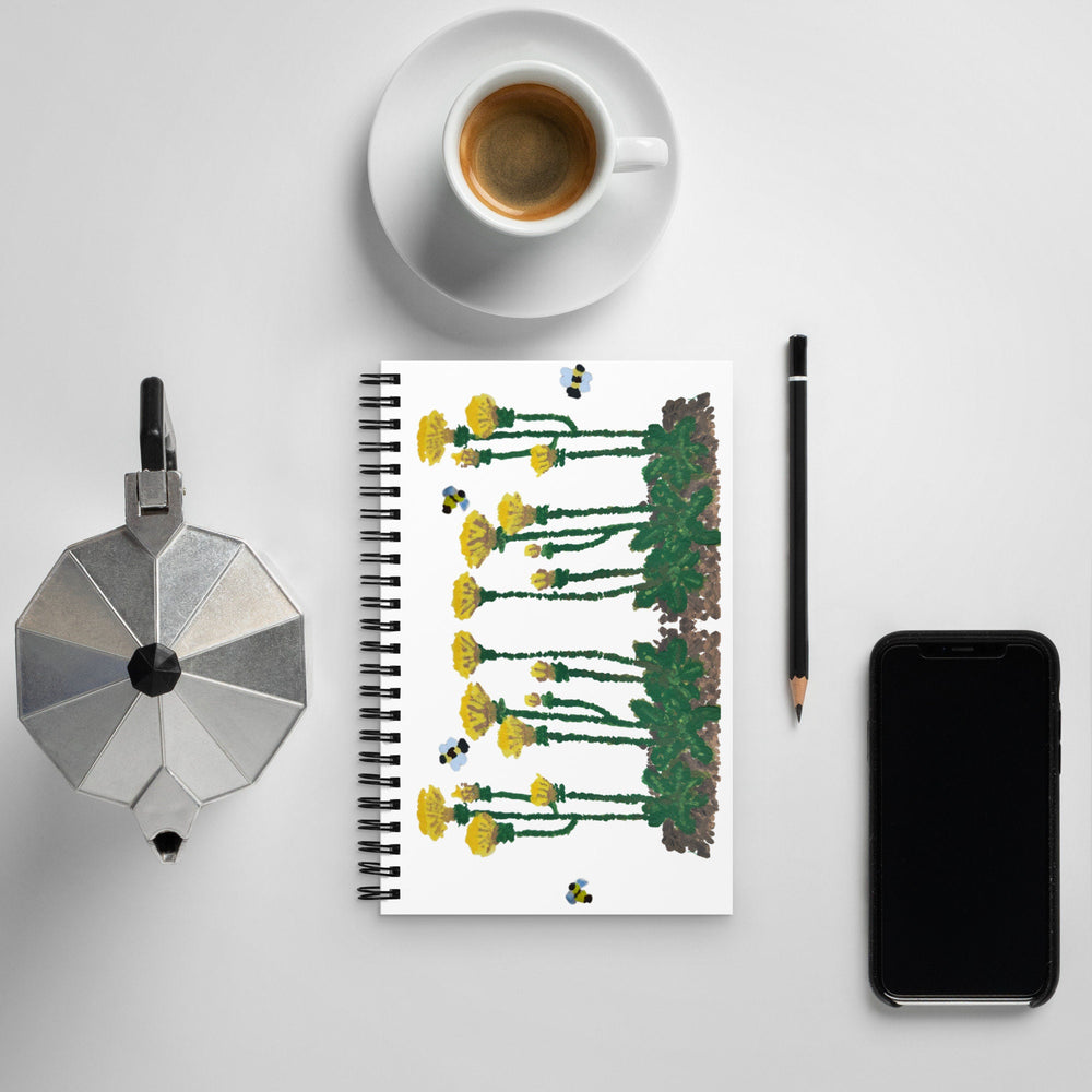 Dandelion Spiral Notebook,nature journal,gardening journal,minimalist journal,fall junk journal,composition notebook