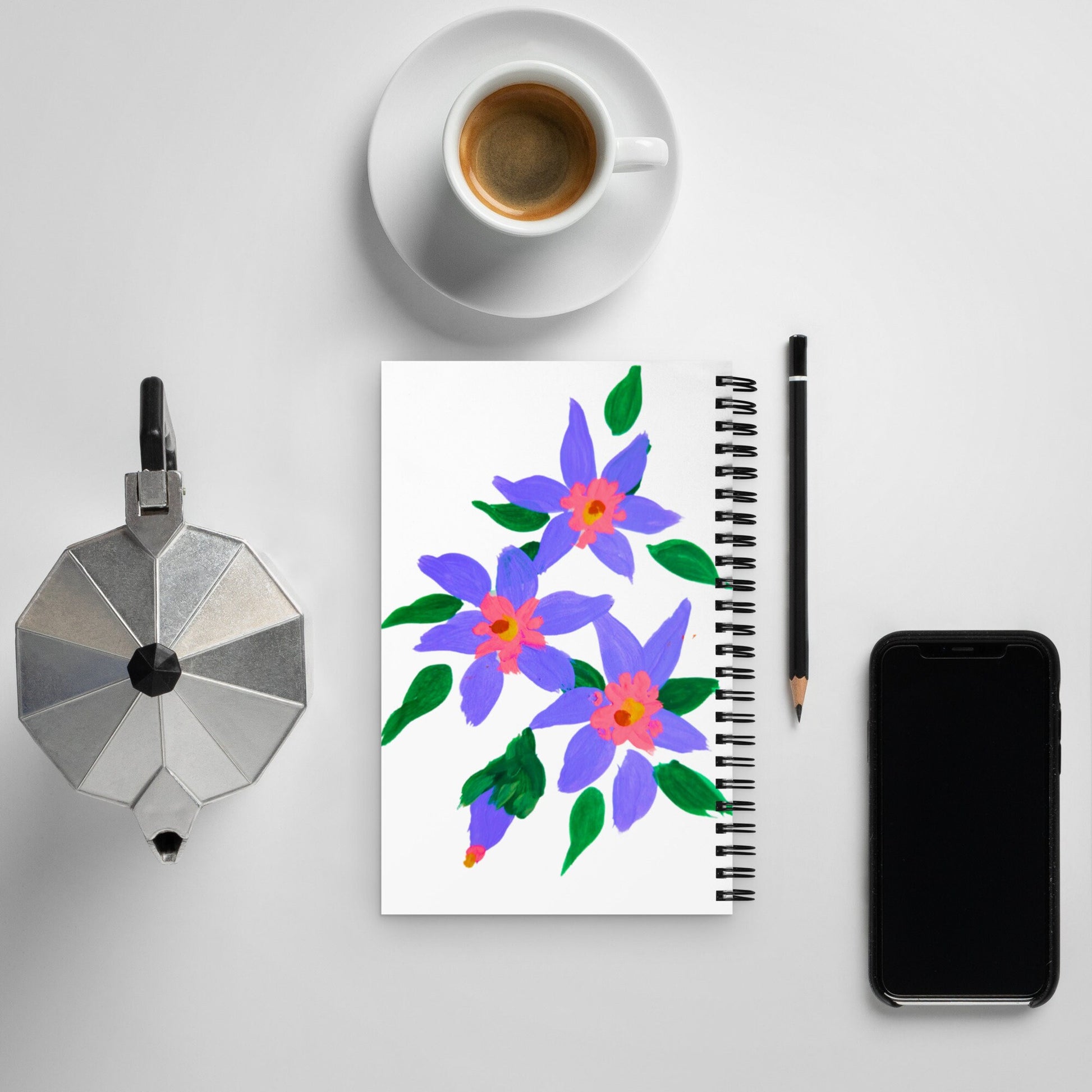 Floral Watercolor Spiral Notebook,dot journal,art journal,dream journal,fall junk journal,composition notebook,gardening journal