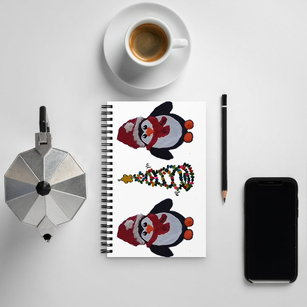Christmas Penguins Spiral Notebook,dot journal,holiday journal,christmas notebook,writing journal,spiritual journal