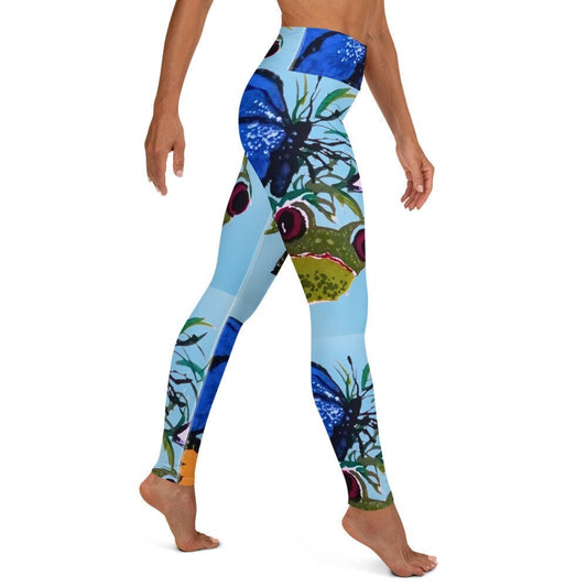 Frog leggings,butterfly leggings,dragonfly leggings,festival wear,women&#39;s yoga clothes,printed leggings,workout pants,women&#39;s activewear