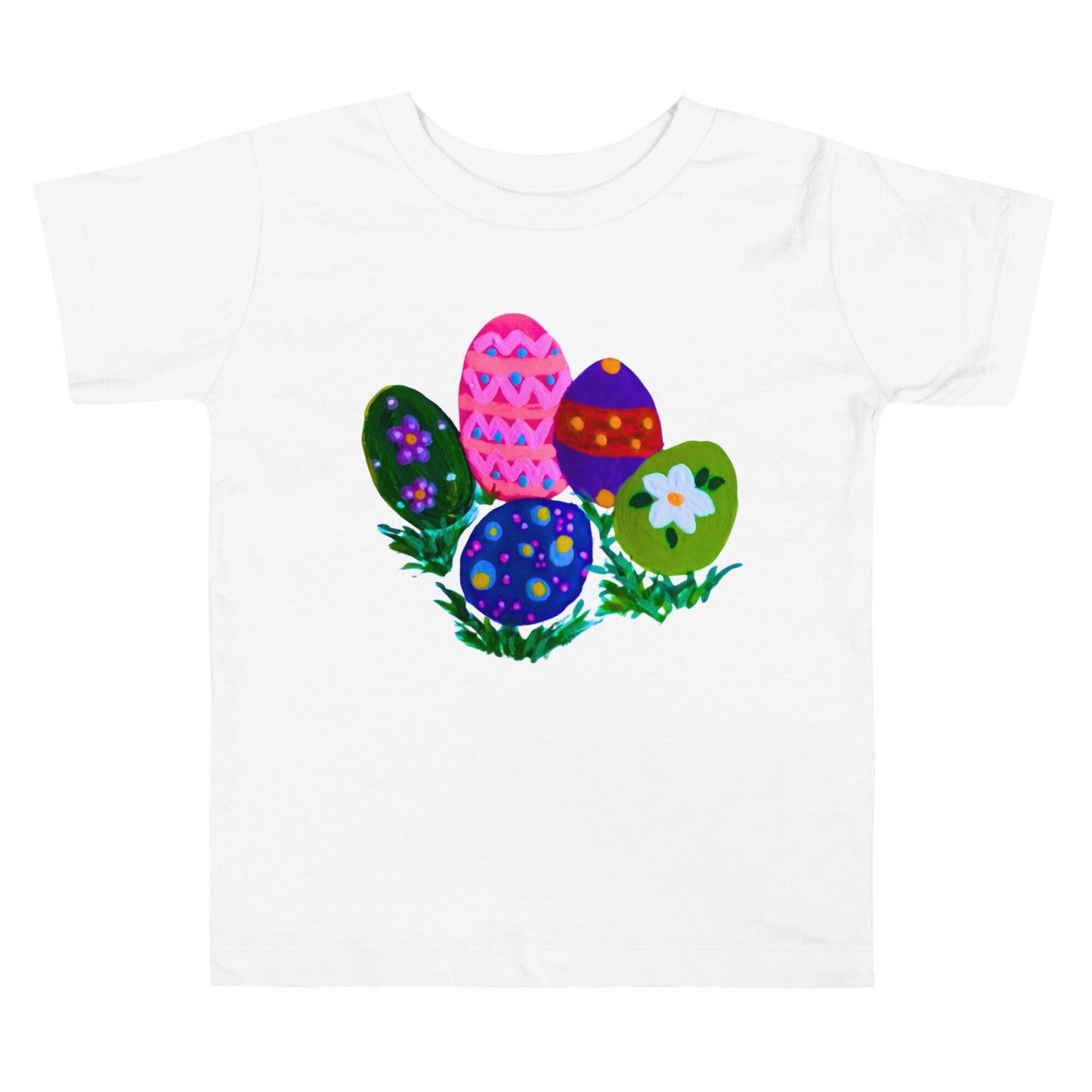 Easter Egg Hunt Toddler Short Sleeve Tee, Rabbit Lover Gift, Colorful Spring Shirt