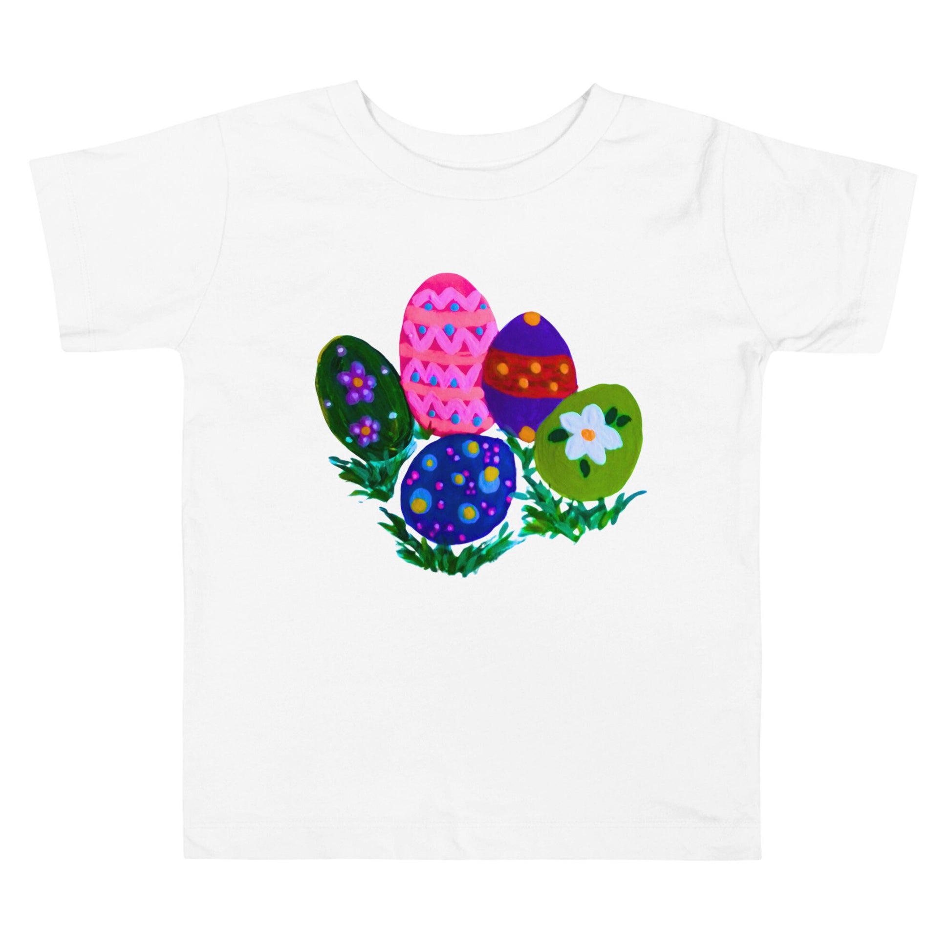 Easter Egg Hunt Toddler Short Sleeve Tee, Rabbit Lover Gift, Colorful Spring Shirt